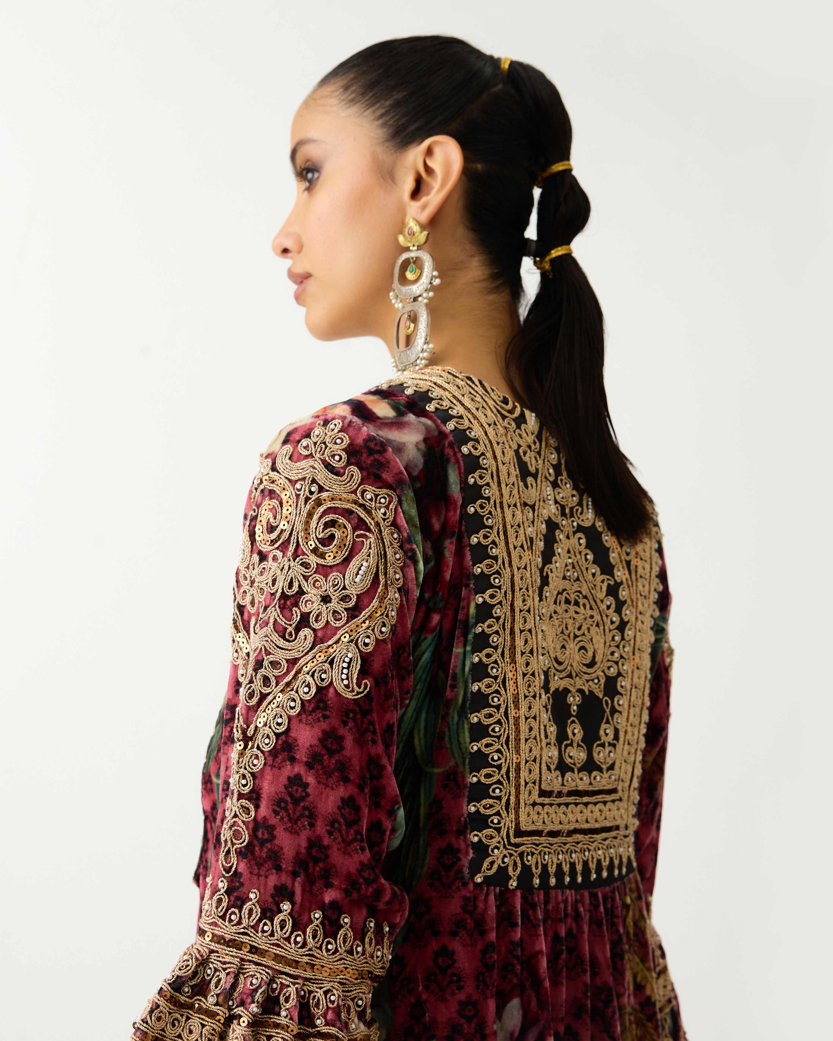 Zubaida : Pankti/Gharara - Vintage Rose