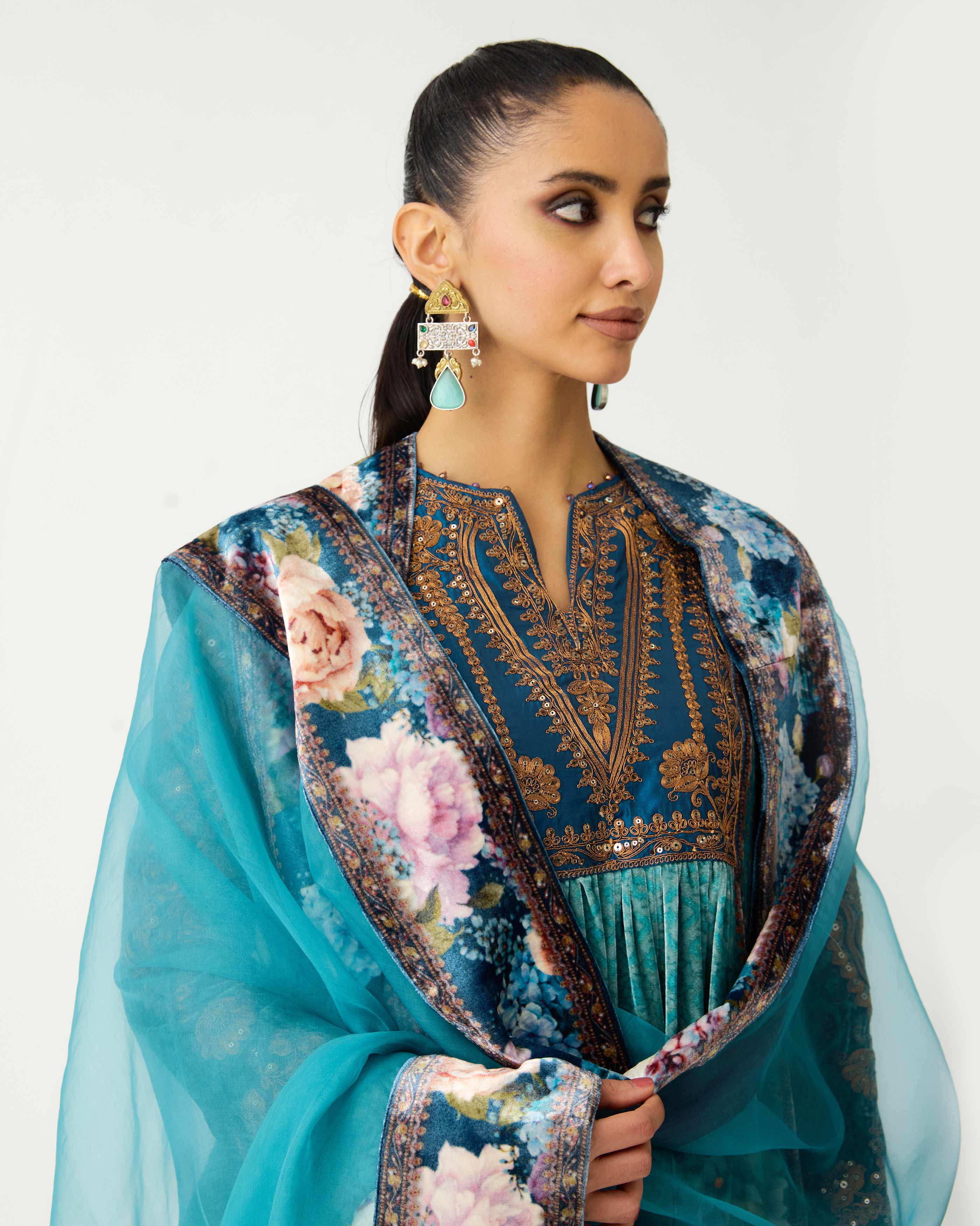 Zubaida : Anisha - Teal