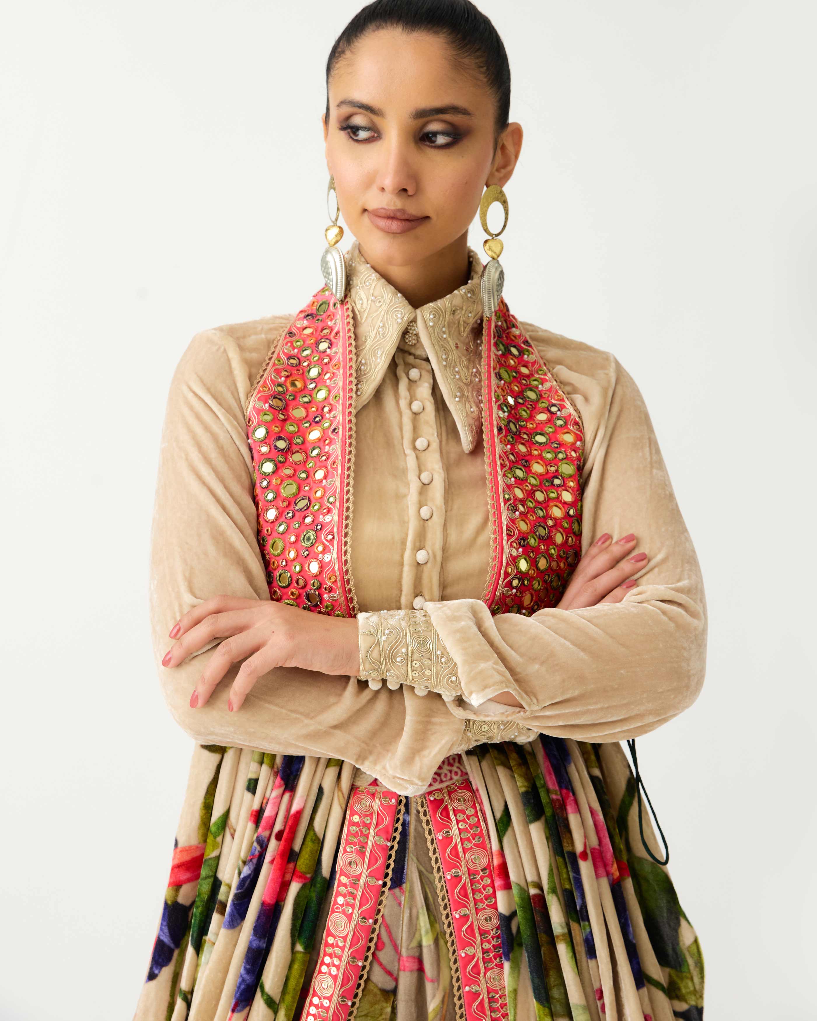 Zubaida : Javik - Fuchsia/Taupe
