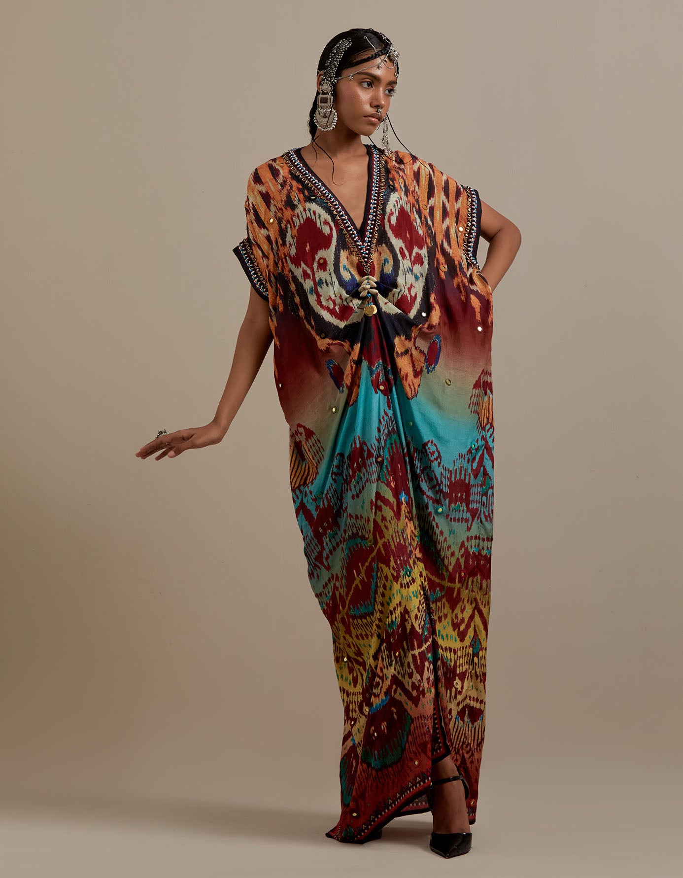Kasbah : Safina -  Aqua/Maroon