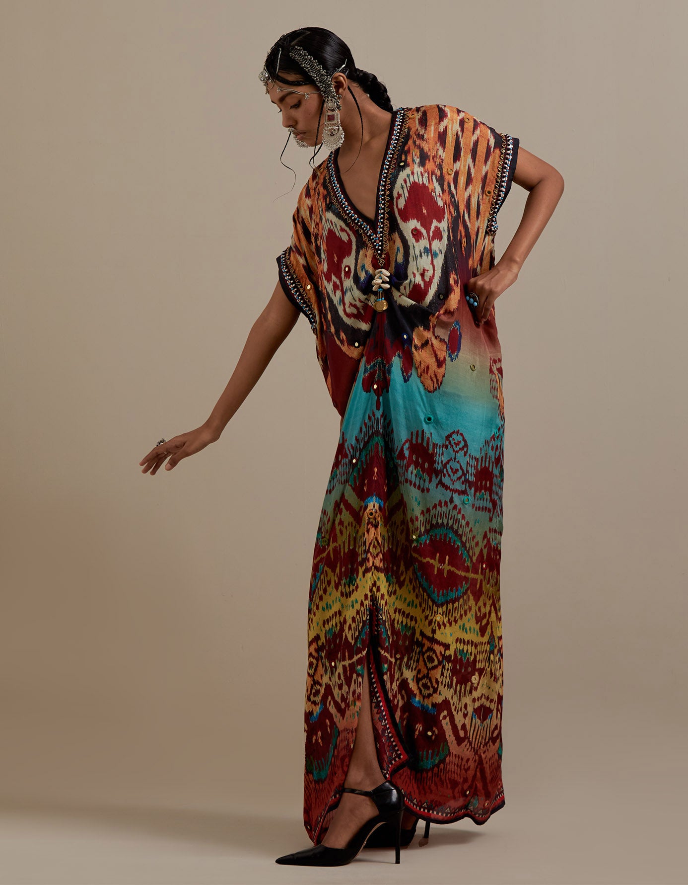 Kasbah : Safina -  Aqua/Maroon
