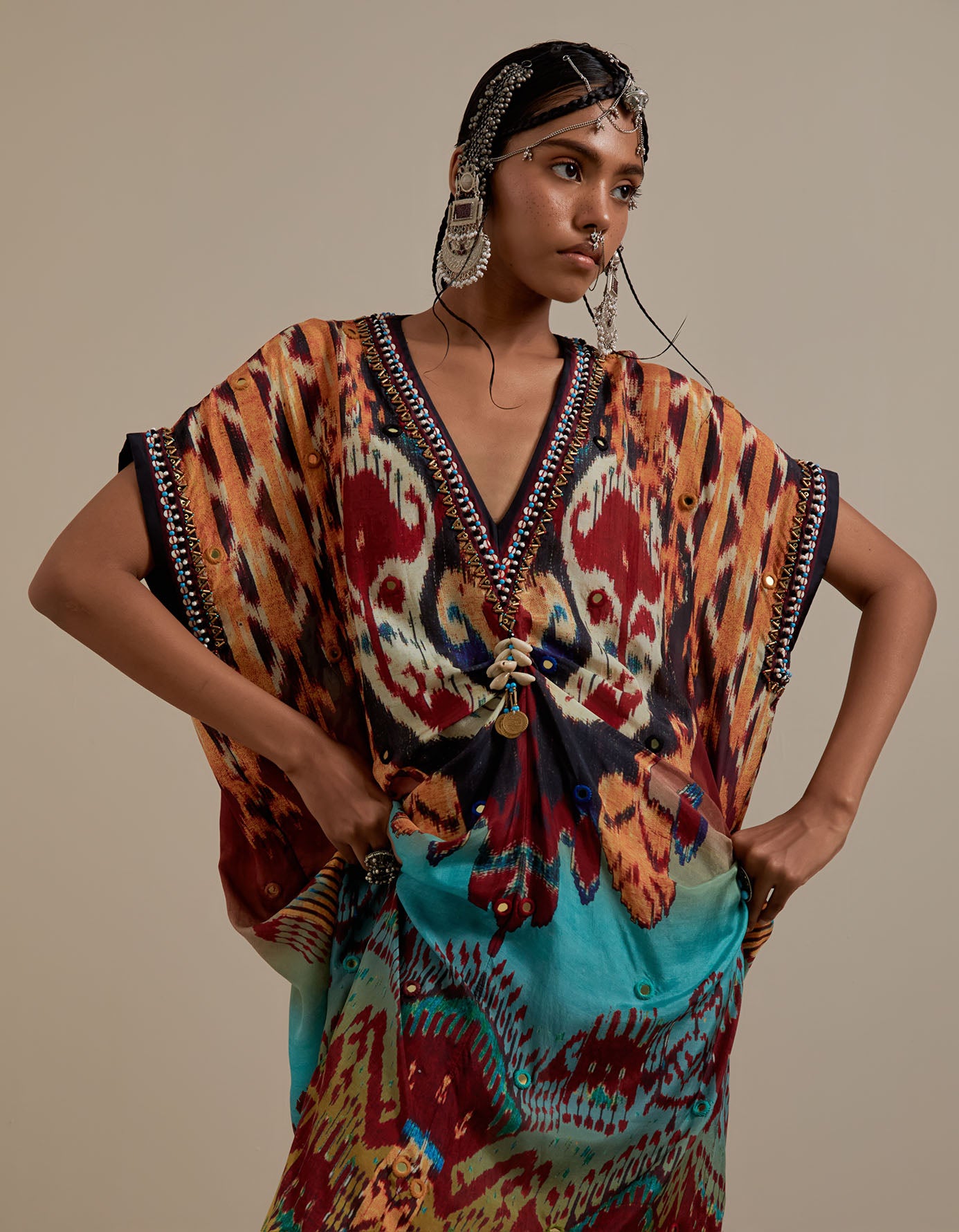Kasbah : Safina -  Aqua/Maroon