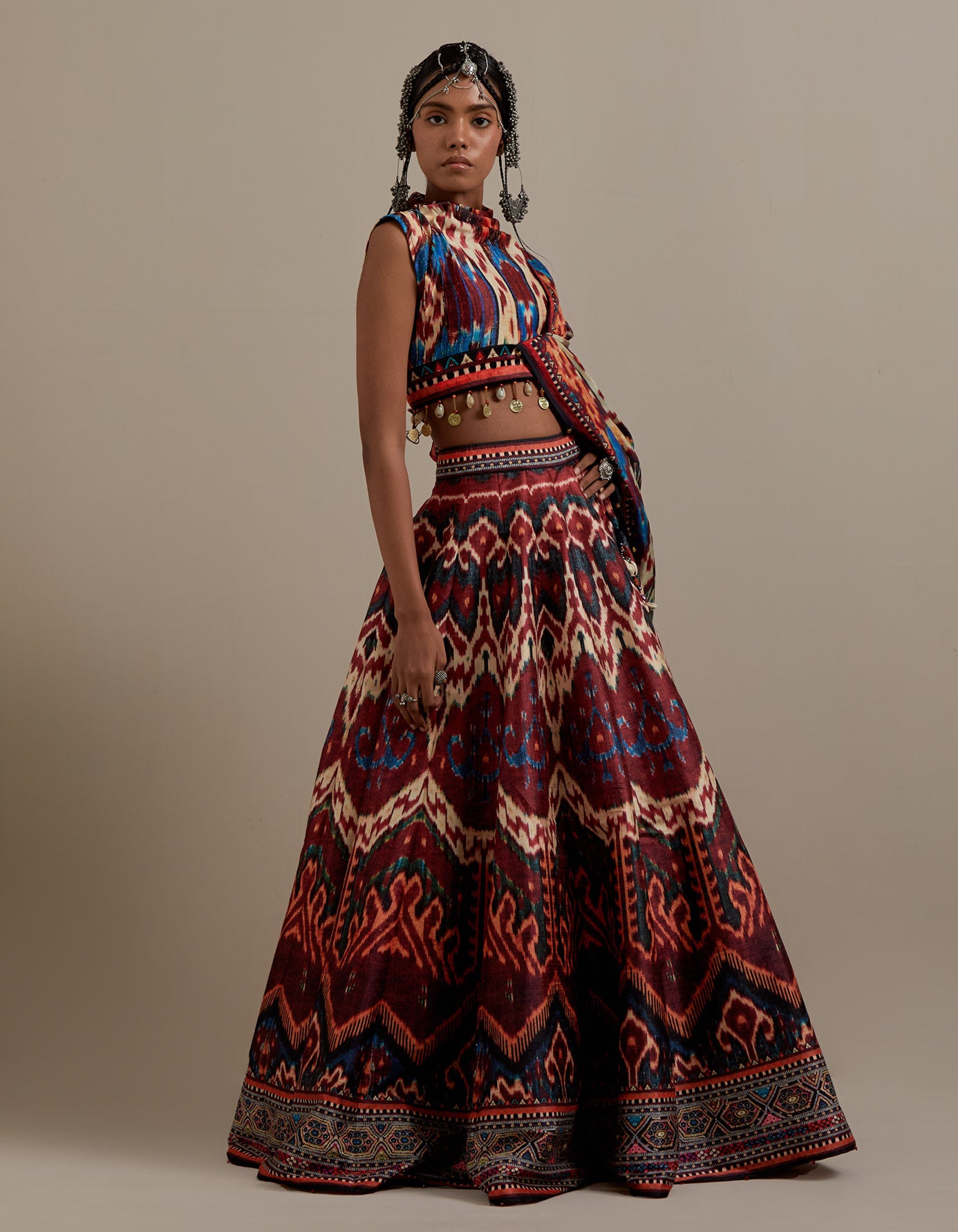Kasbah : Urmila/Leela - Maroon/Multi
