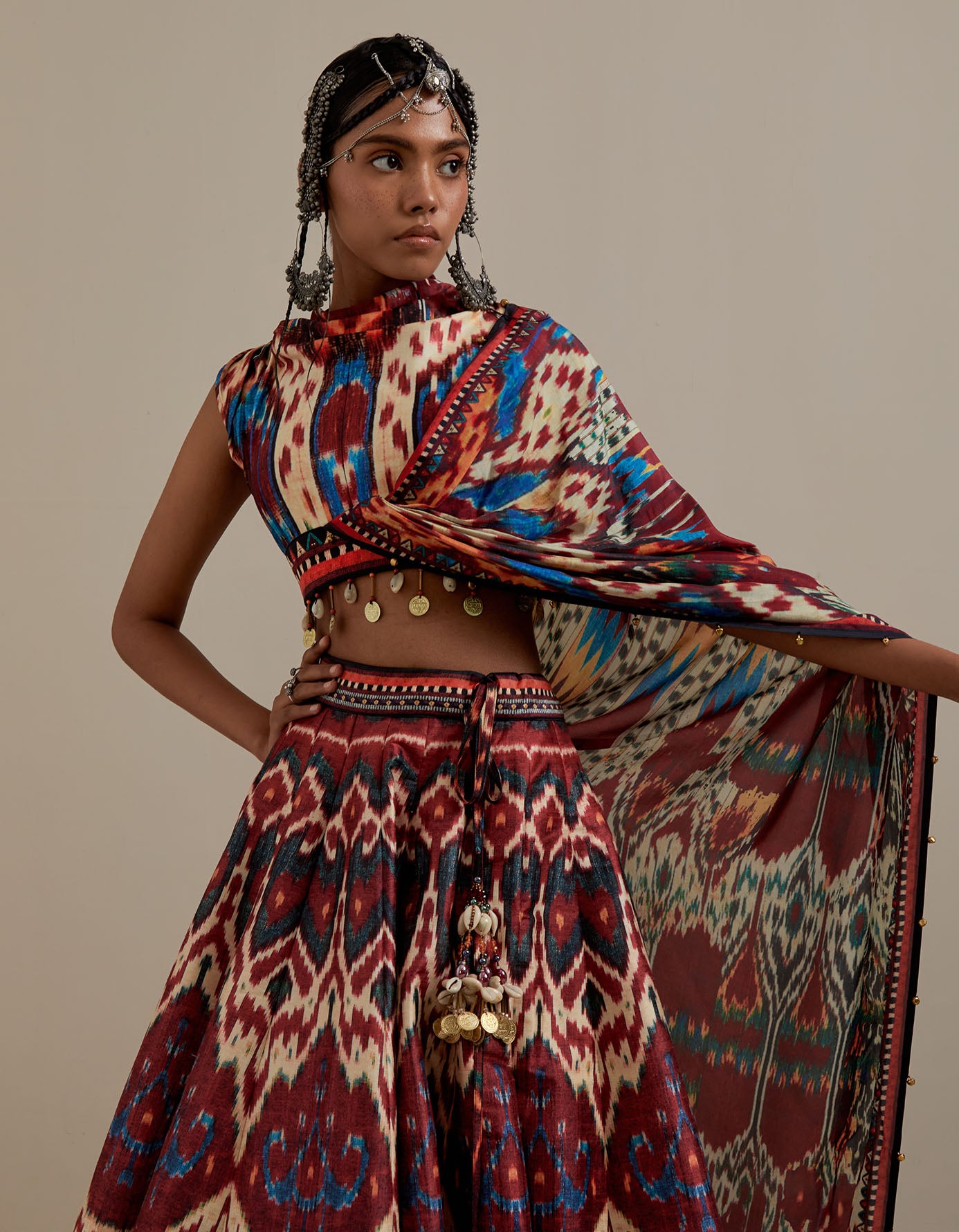 Kasbah : Urmila/Leela - Maroon/Multi