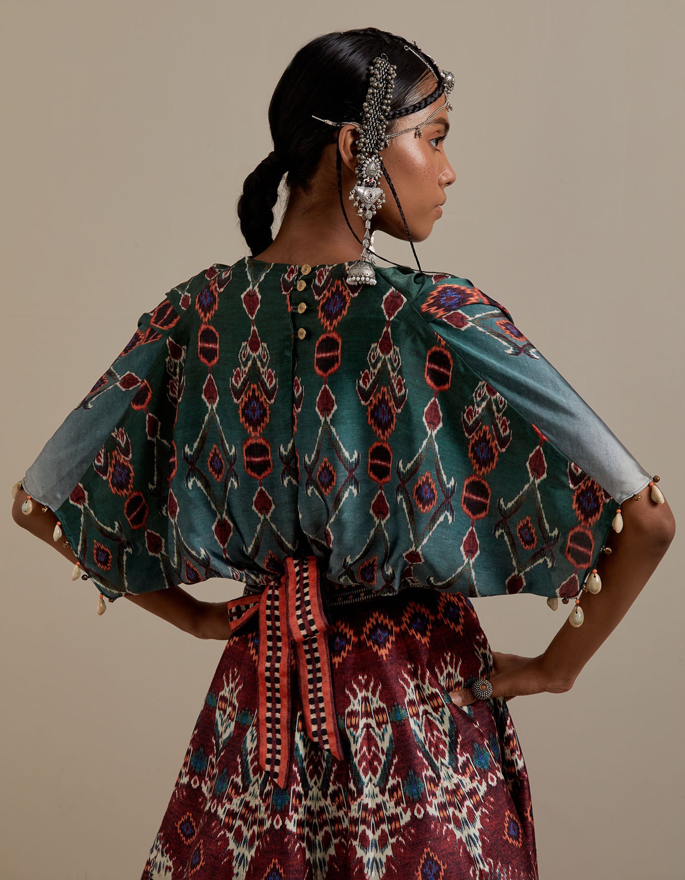 Kasbah : Varsha/Leela - Maroon/Teal