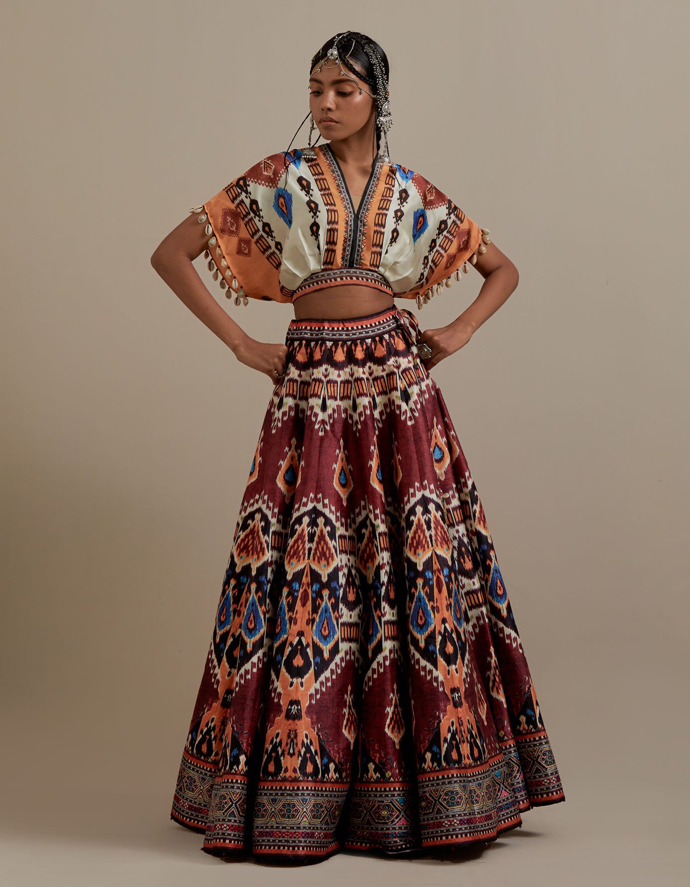 Kasbah : Neerja/Leela - Beige/Maroon
