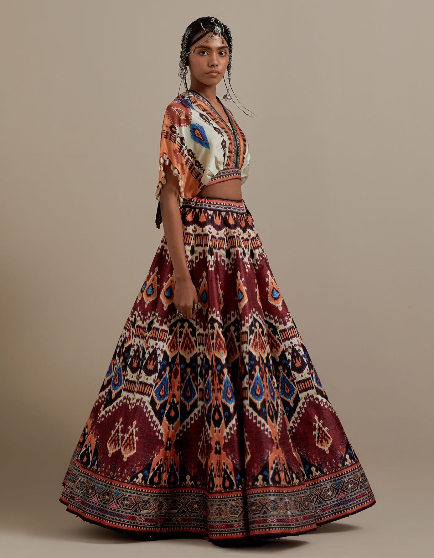 Kasbah : Neerja/Leela - Beige/Maroon