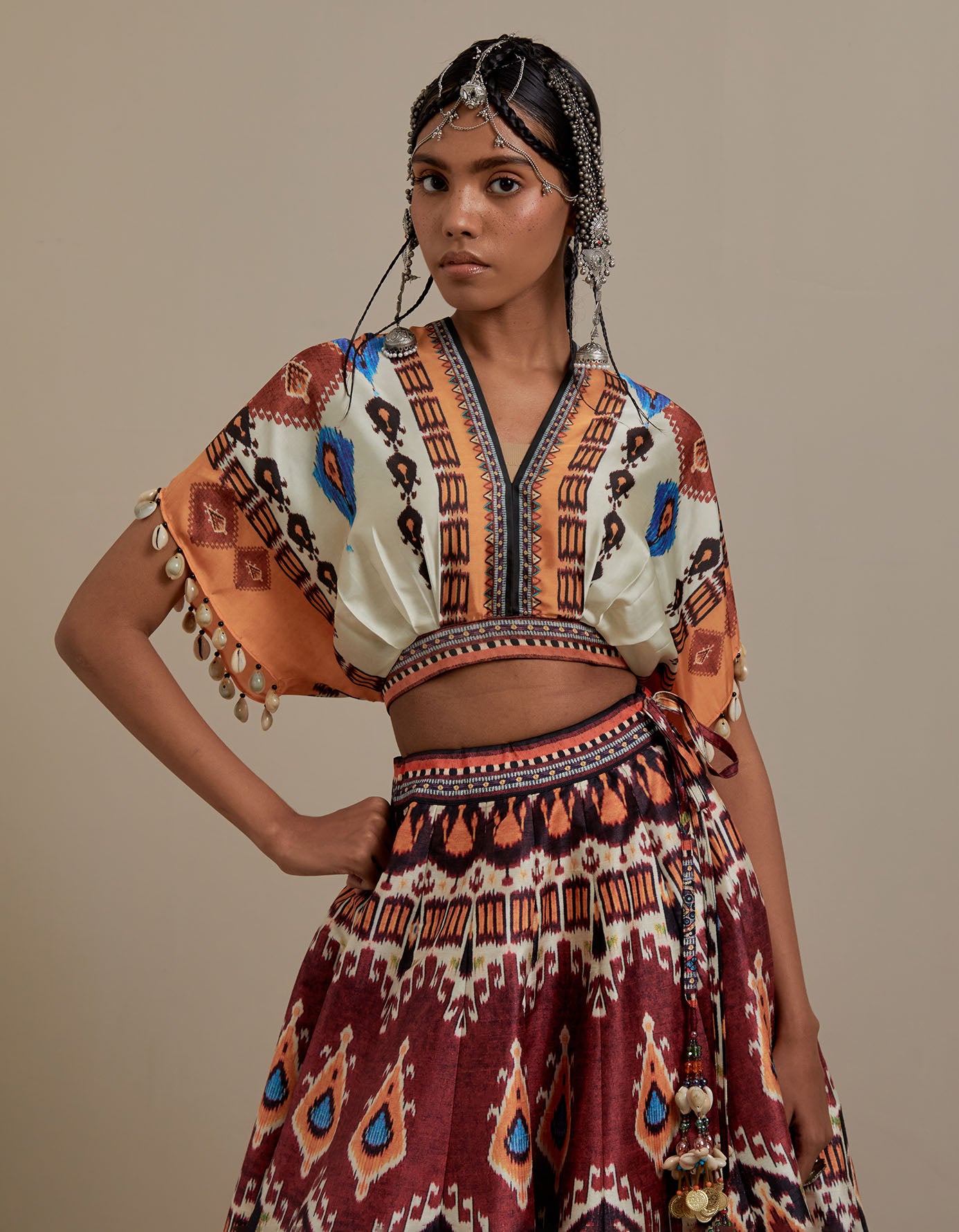 Kasbah : Neerja/Leela - Beige/Maroon