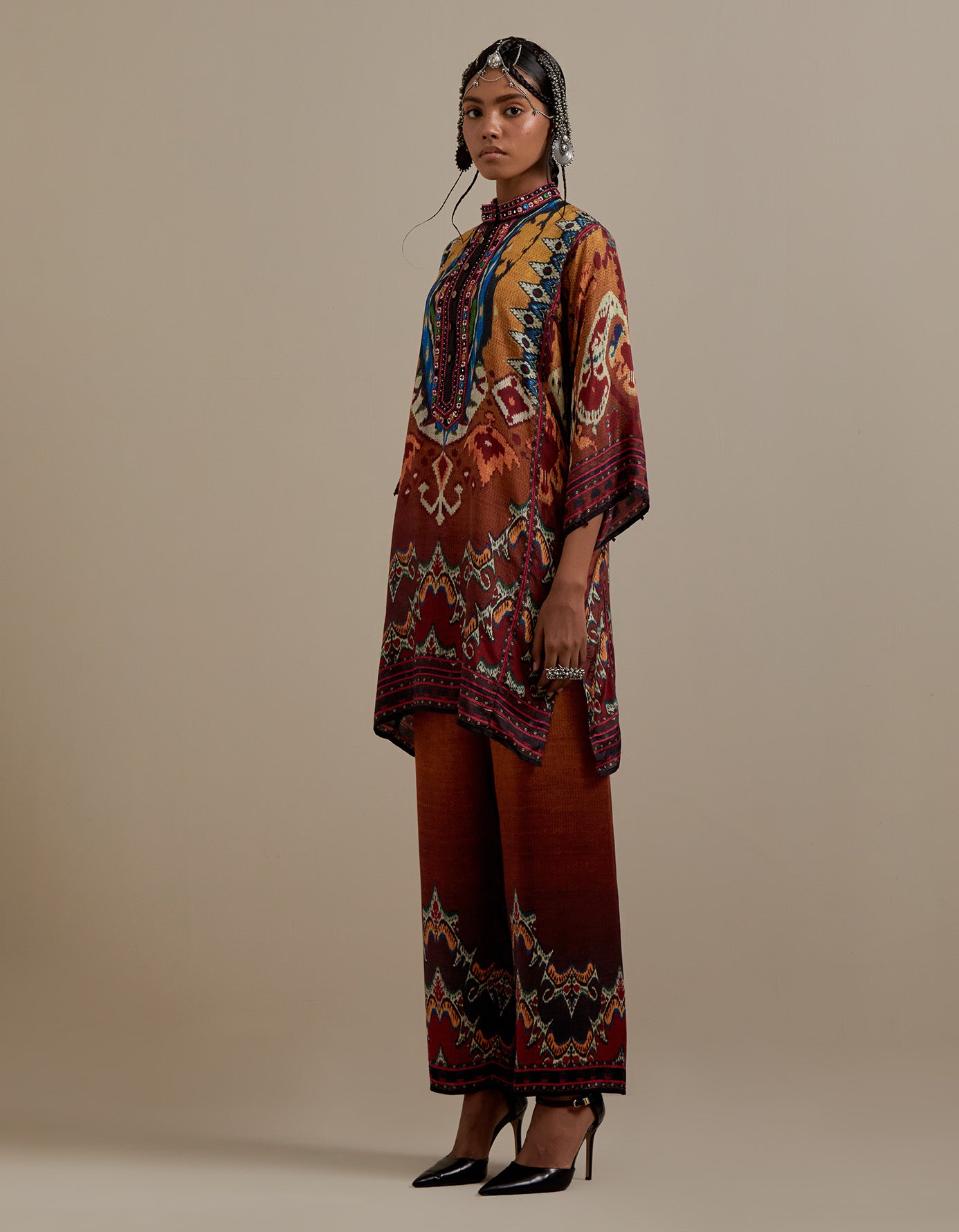 Kasbah : Ghazal - Mustard/Maroon