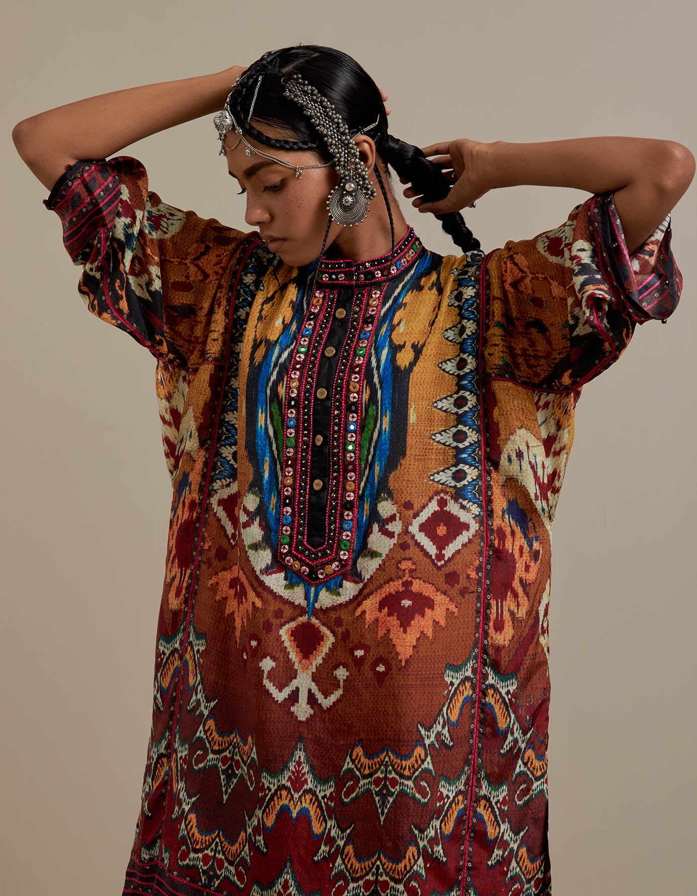 Kasbah : Ghazal - Mustard/Maroon