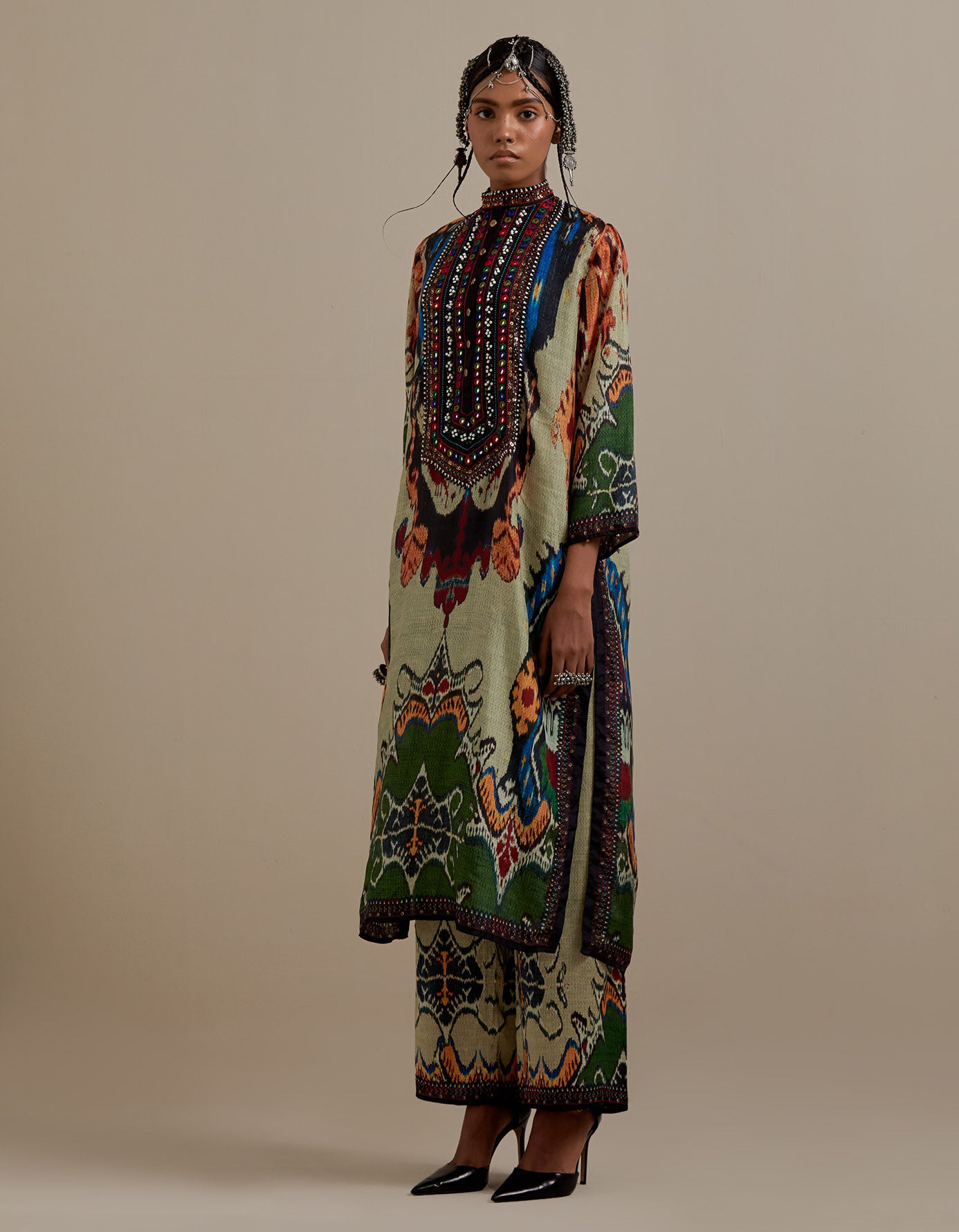 Kasbah : Ramin - Eggshell/Green