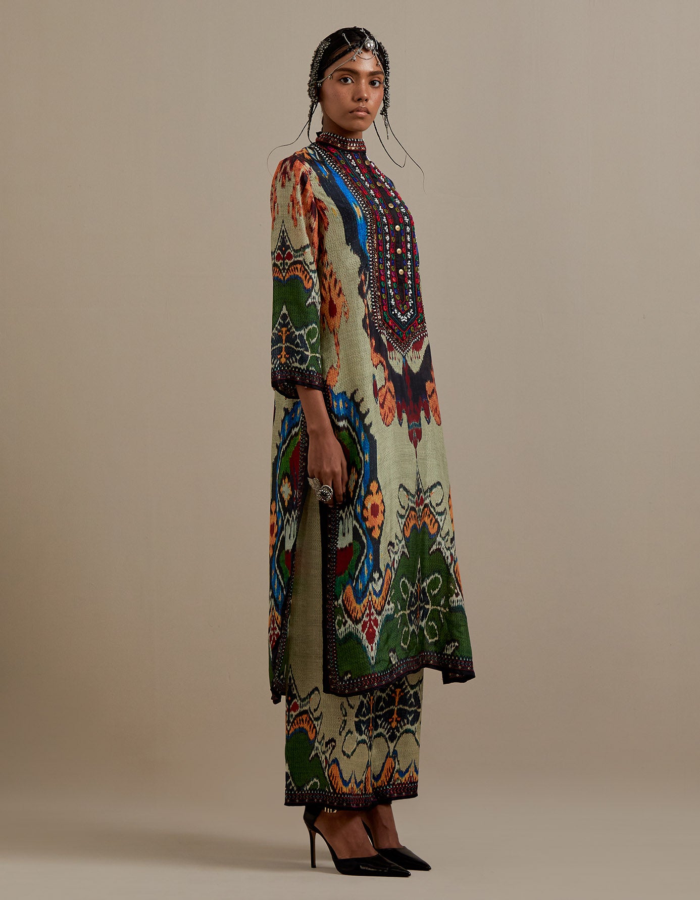 Kasbah : Ramin - Eggshell/Green