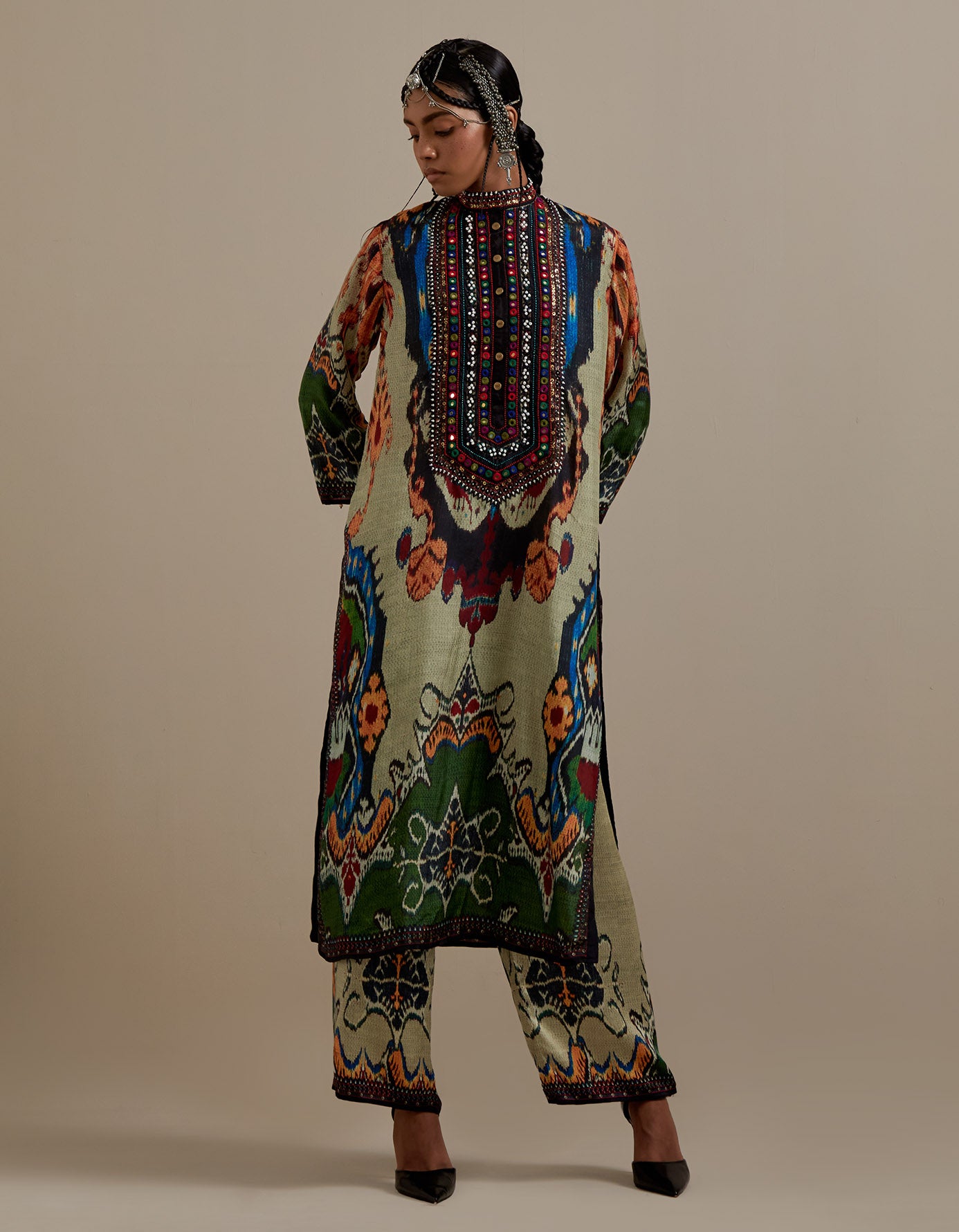 Kasbah : Ramin - Eggshell/Green