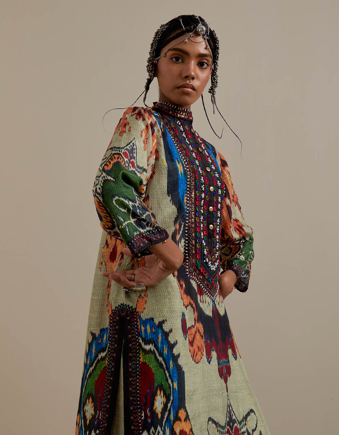 Kasbah : Ramin - Eggshell/Green