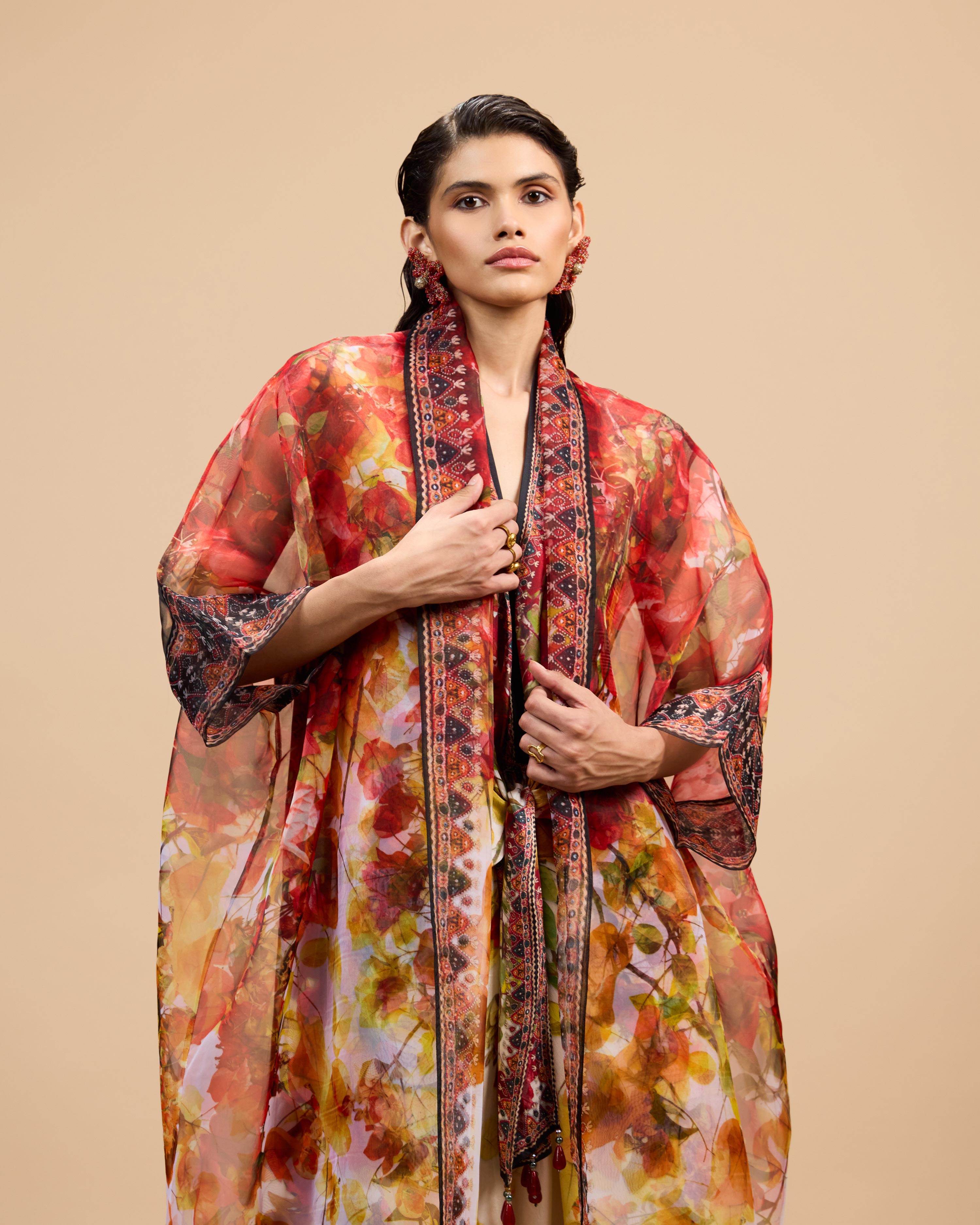 Letters to Juliet : Kimono/Trinika - Red/Rust/Gold