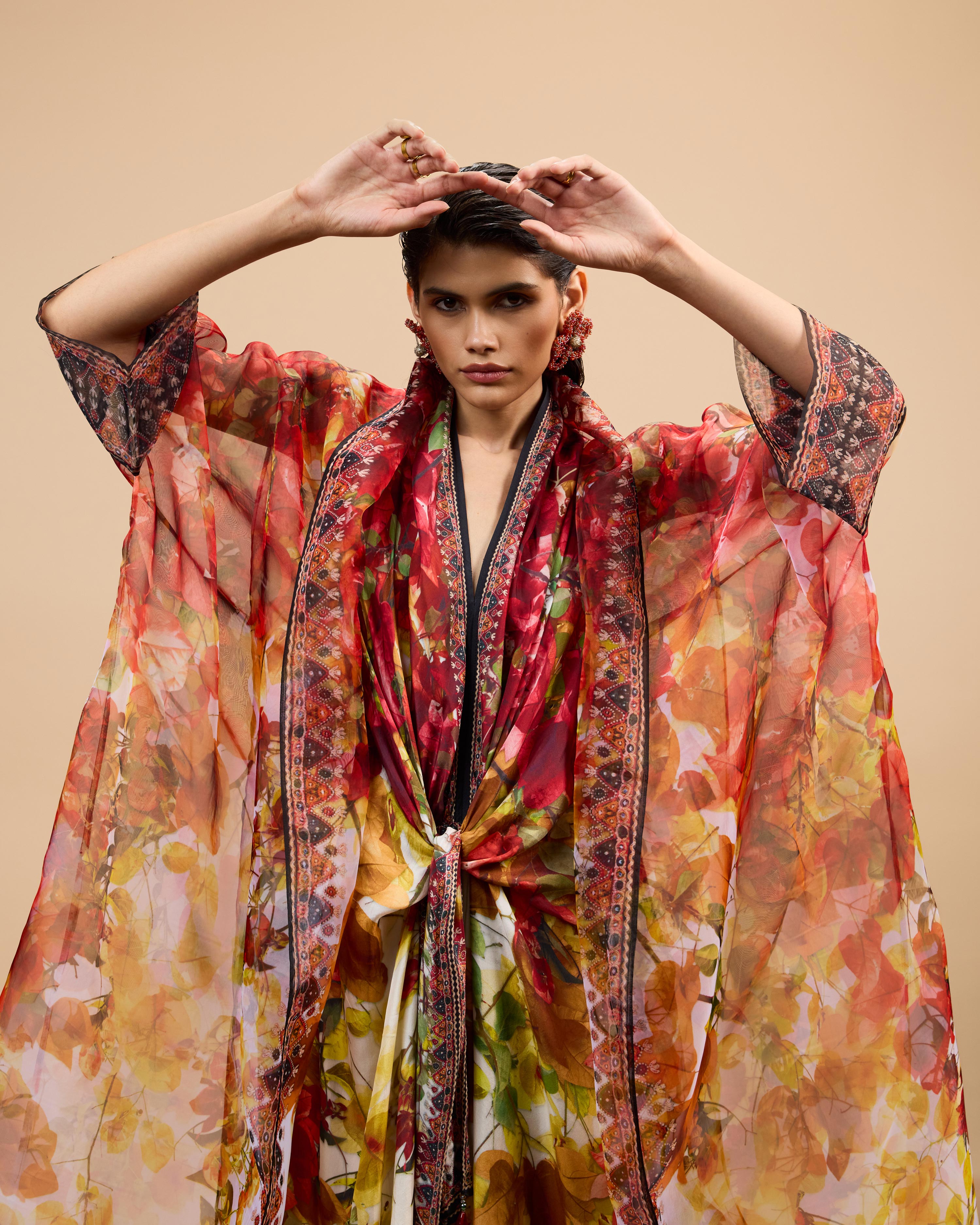 Letters to Juliet : Kimono/Trinika - Red/Rust/Gold