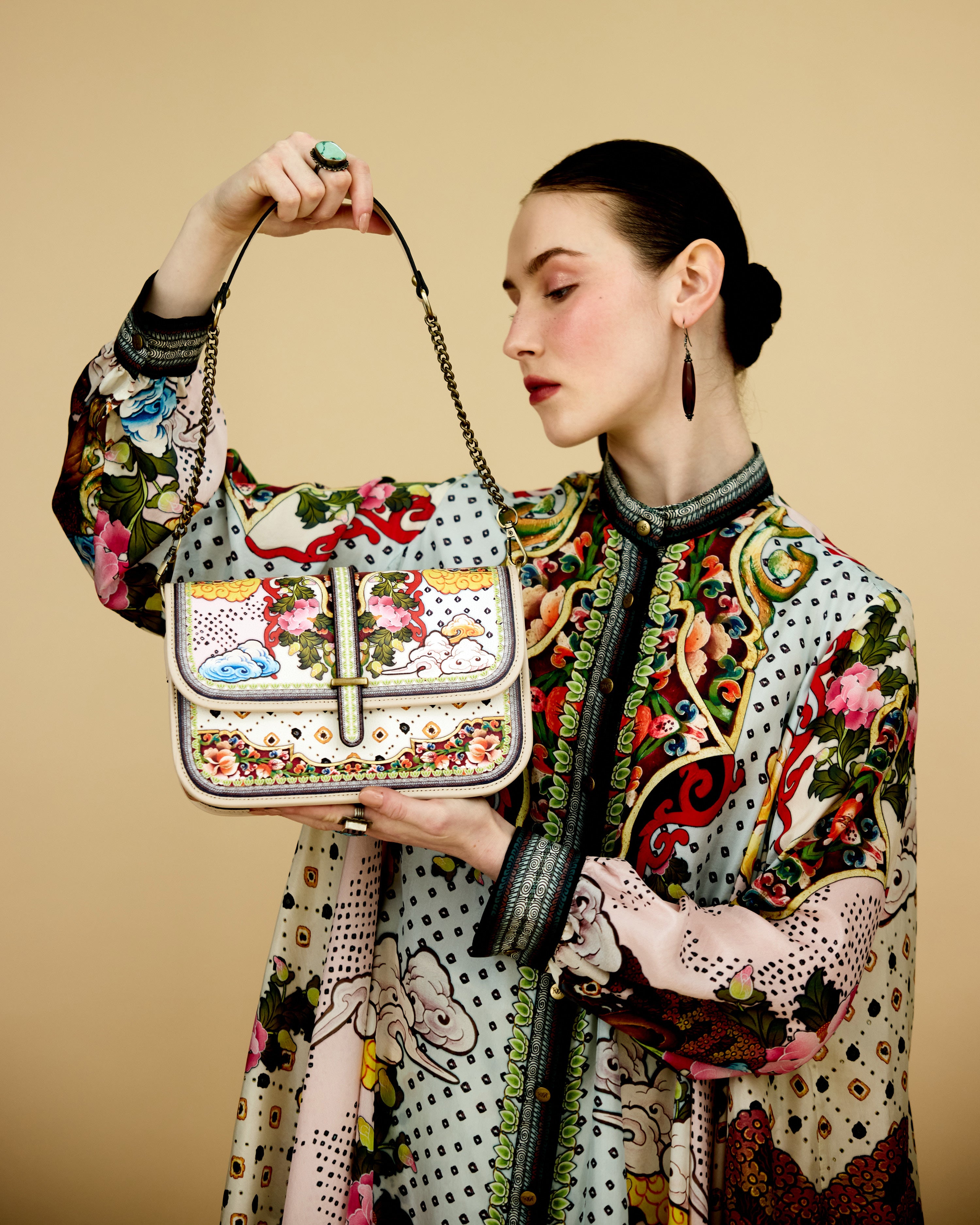 Ladakh : Nilofer - Powder Blue/Beige