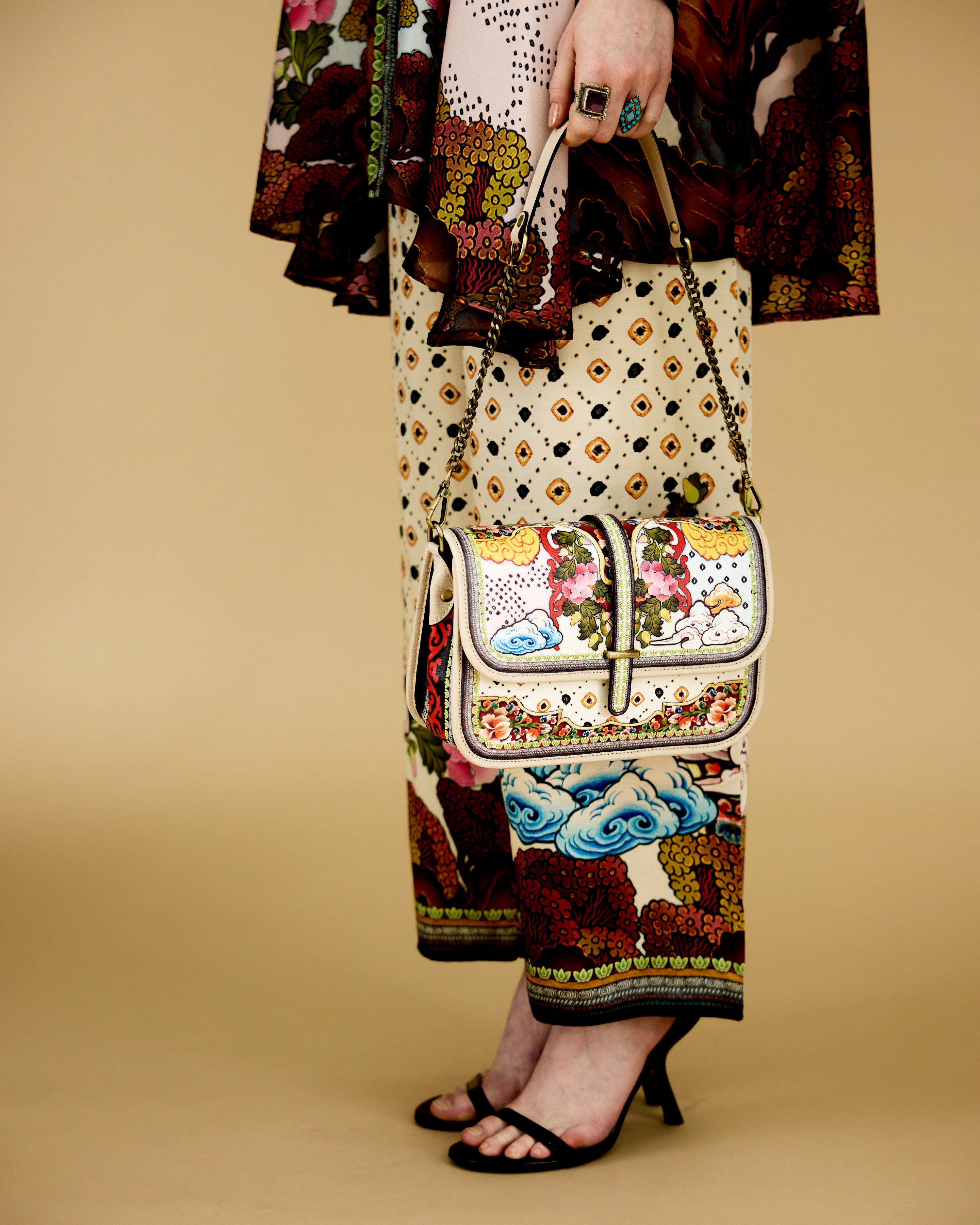 Ladakh : Nilofer - Powder Blue/Beige