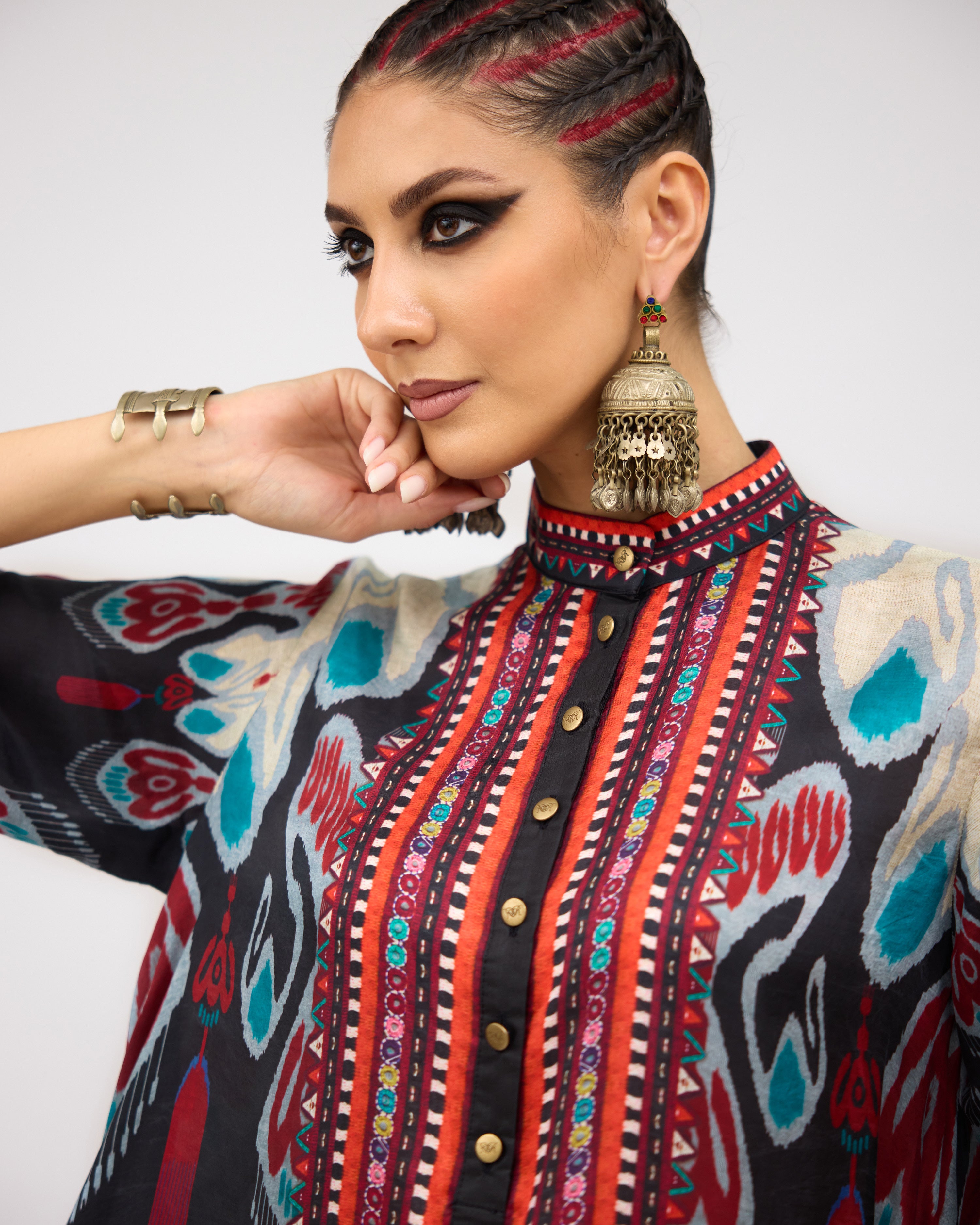 Tangier : Navya - Charcoal/Multi