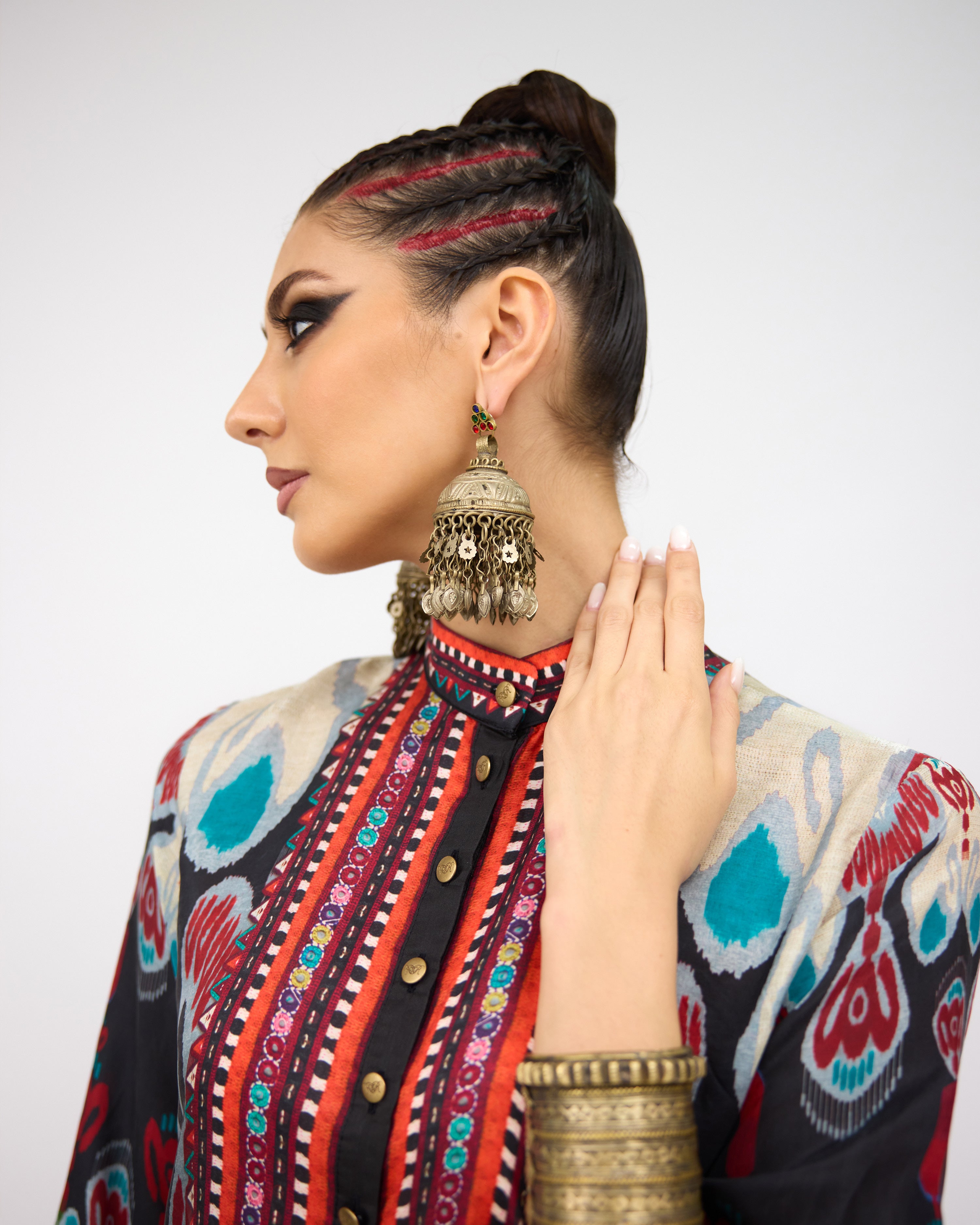 Tangier : Navya - Charcoal/Multi
