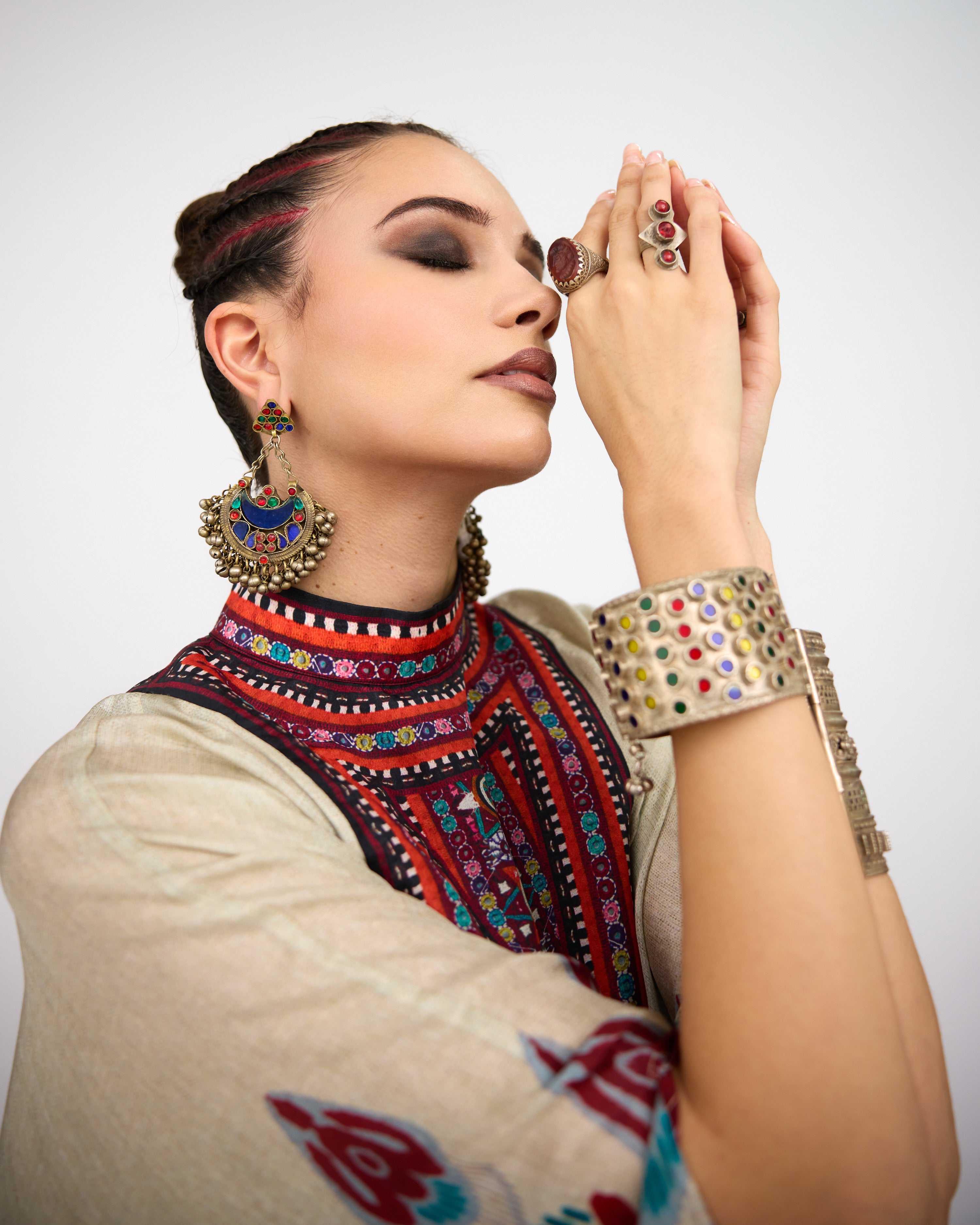Tangier : Farah - Eggshell/Multi