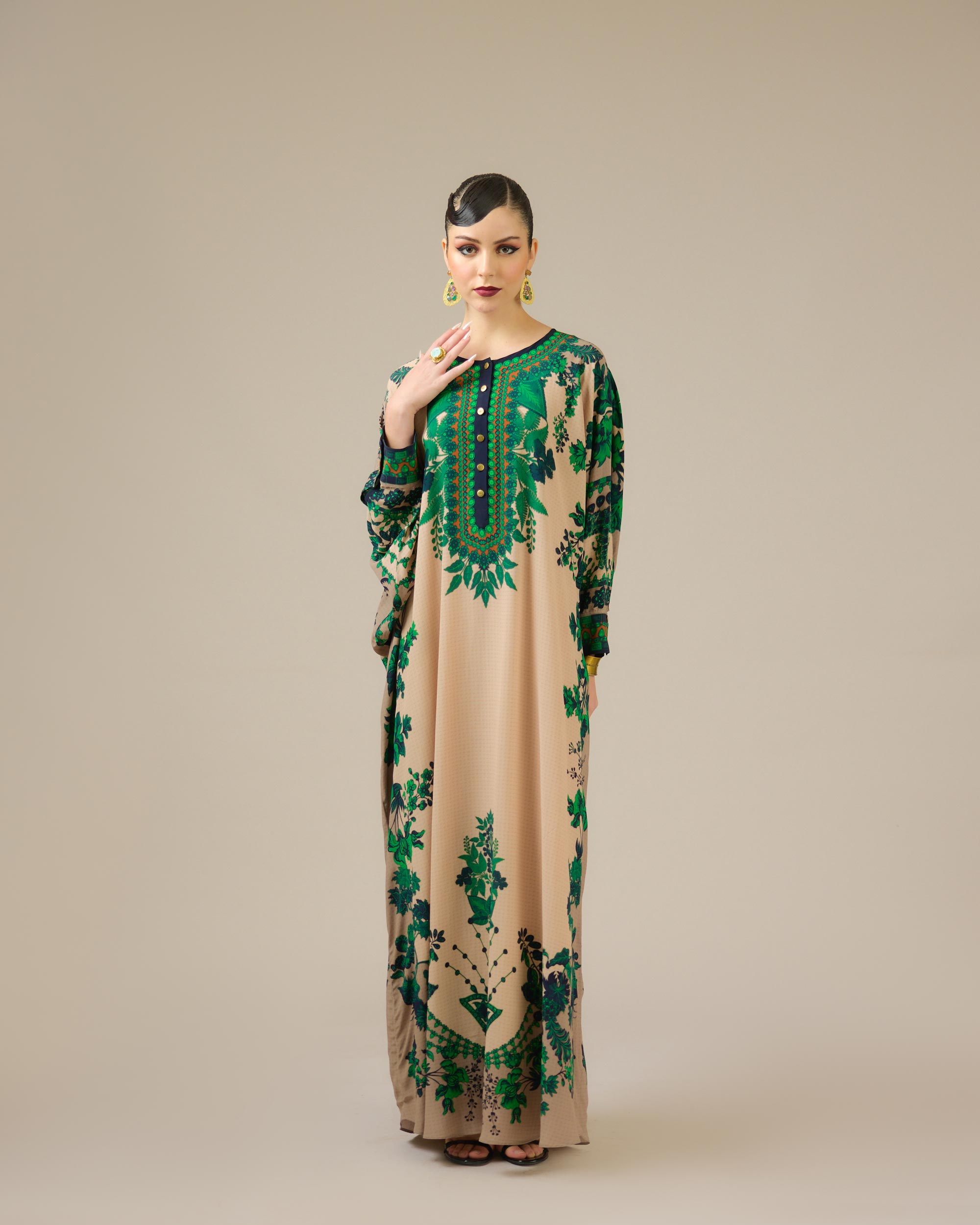 Nizam : Mabel - Nude/Emerald