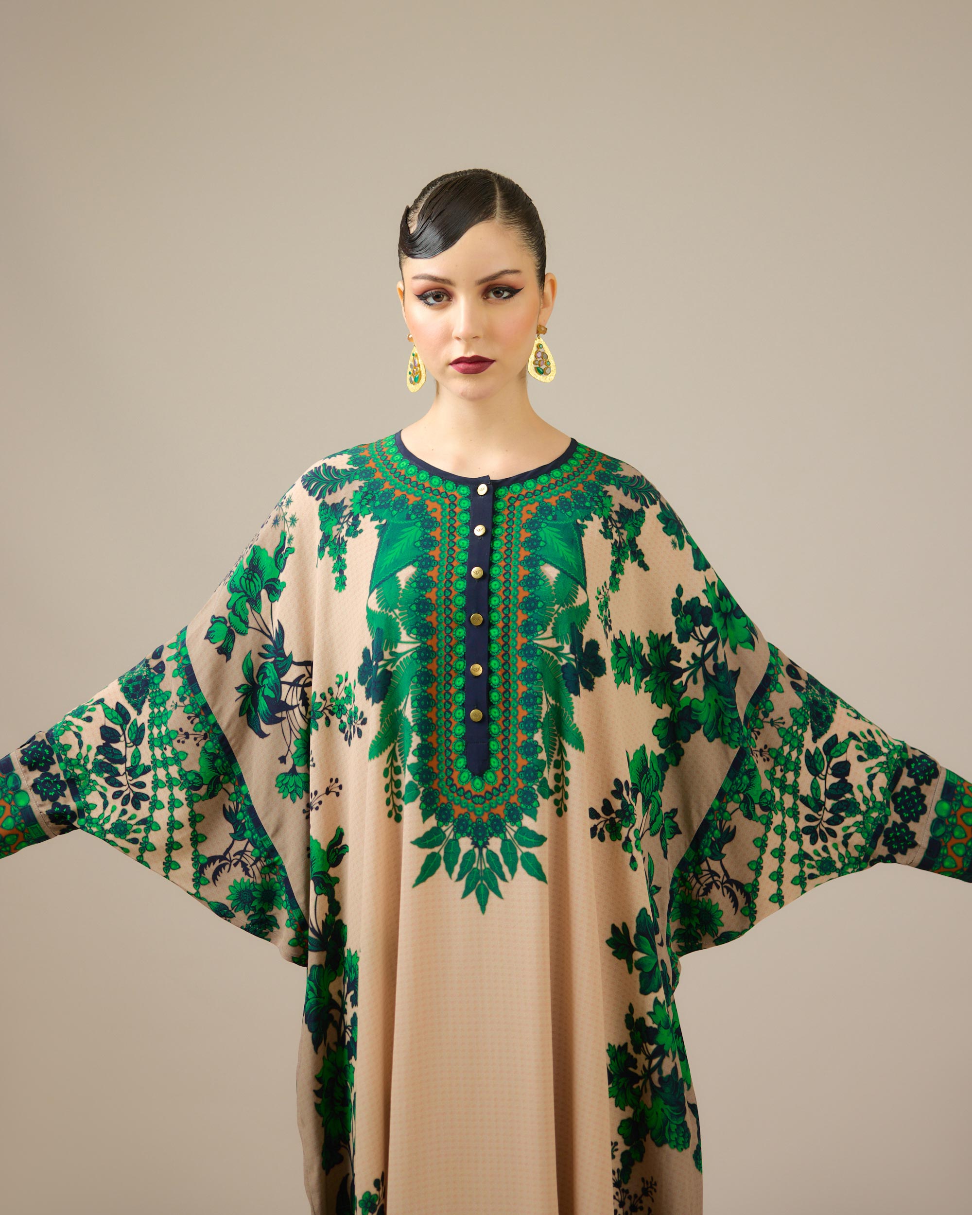 Nizam : Mabel - Nude/Emerald