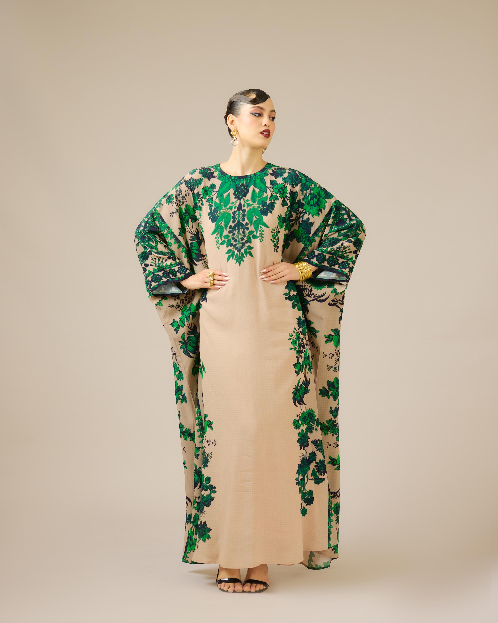 Nizam : Insha - Nude/Emerald
