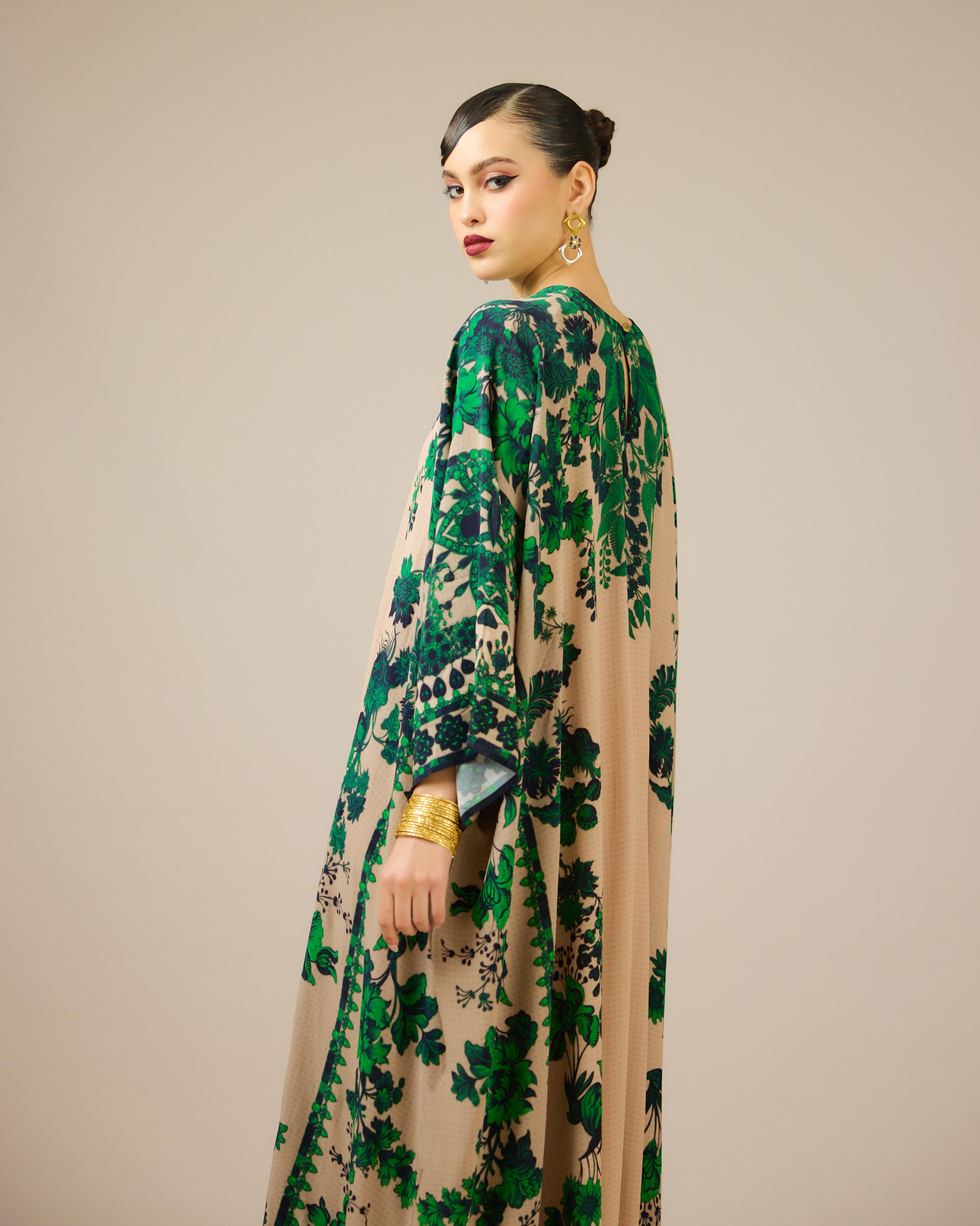Nizam : Insha - Nude/Emerald