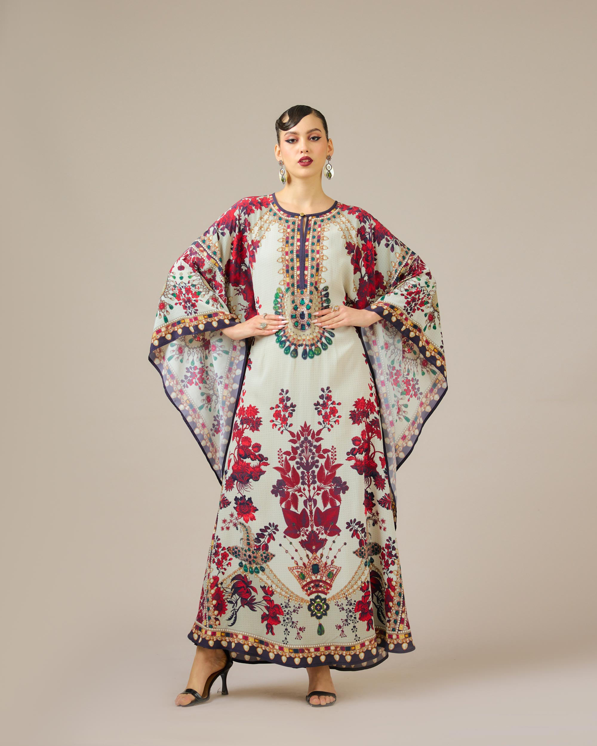 Nizam : Sharifa - Ivory/Red