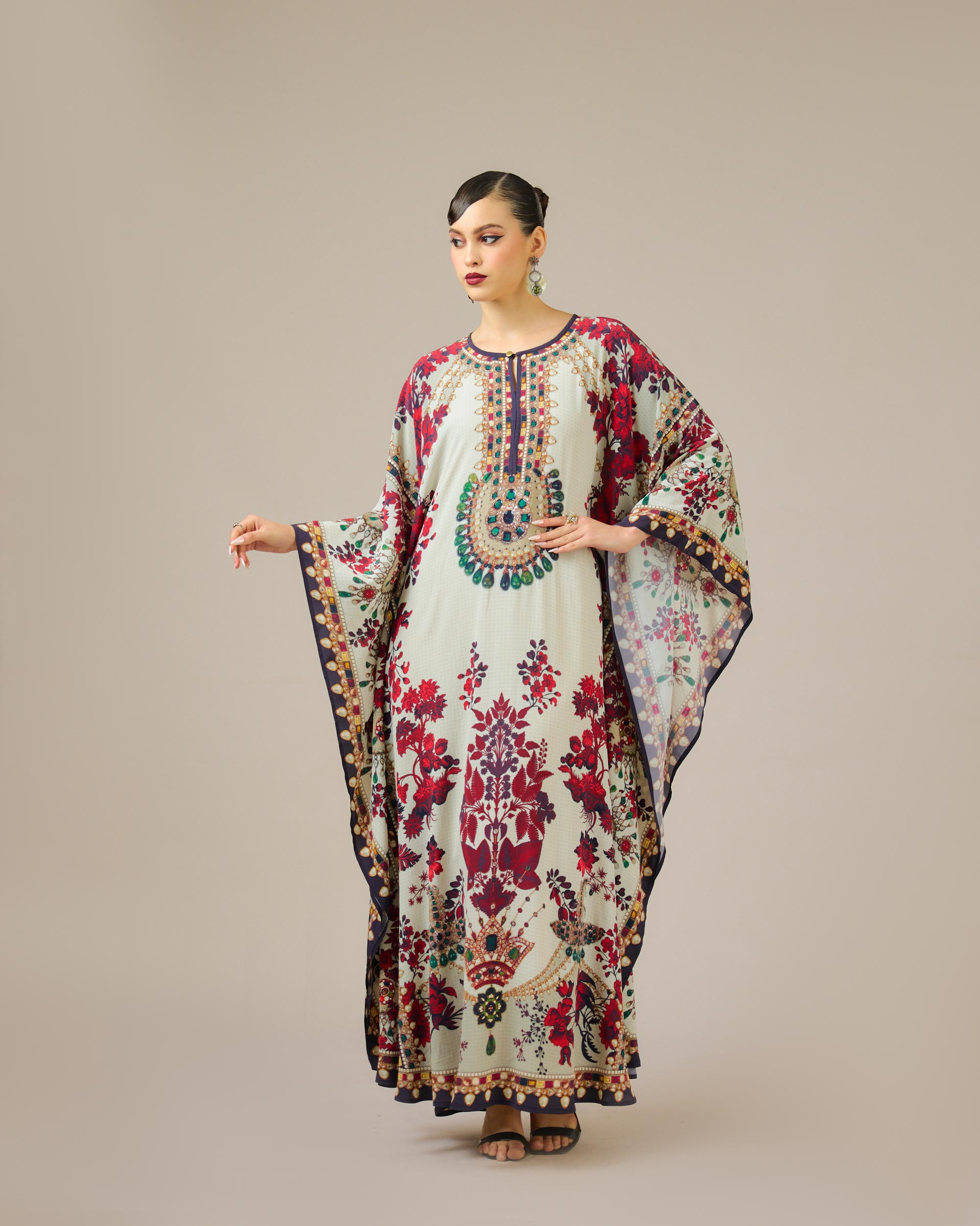 Nizam : Sharifa - Ivory/Red
