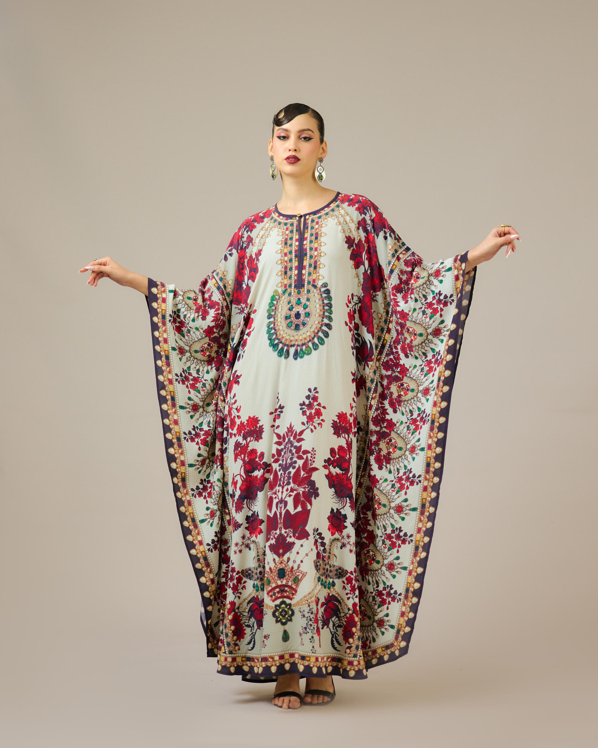 Nizam : Sharifa - Ivory/Red