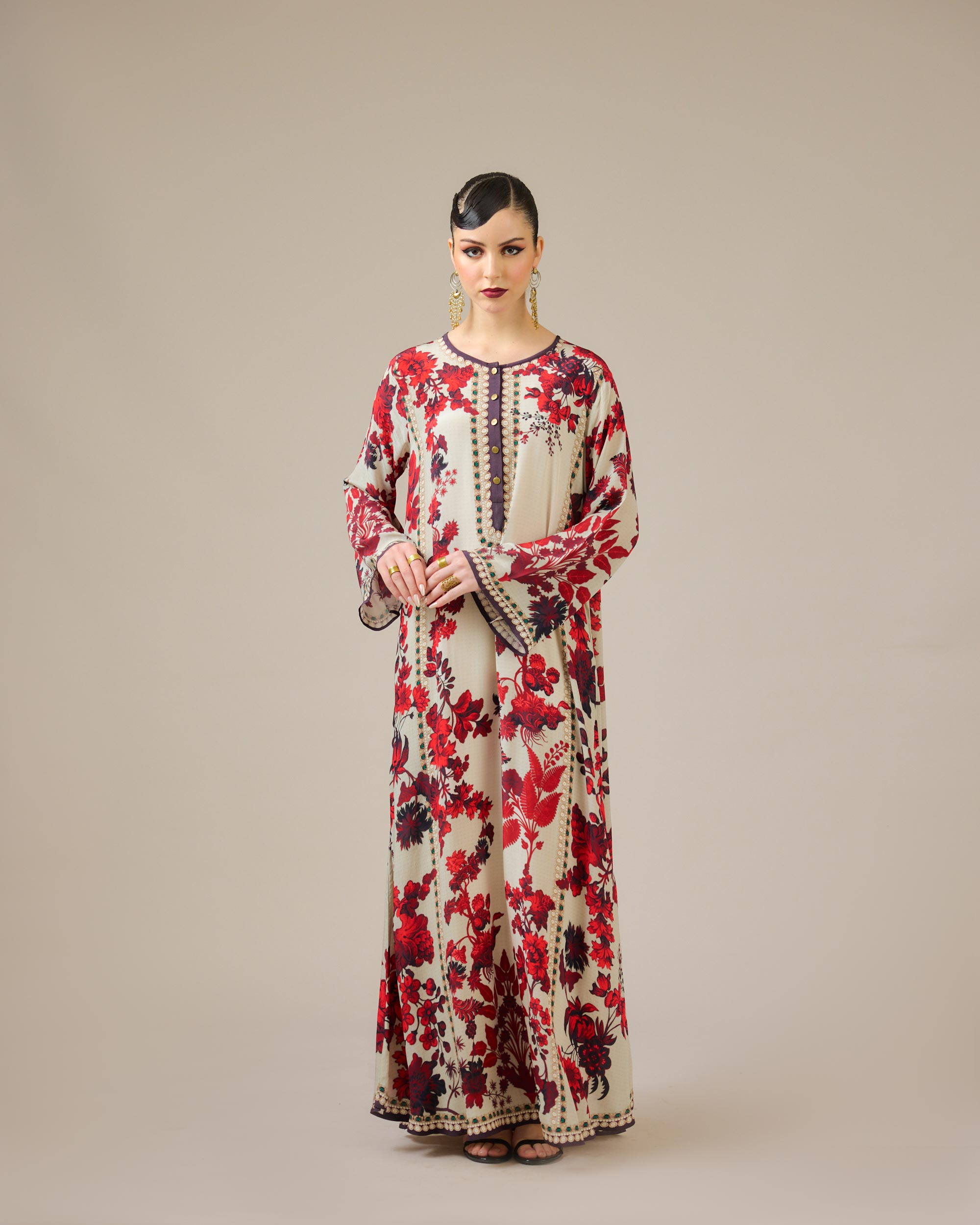 Nizam : Ghazala - Ivory/Red
