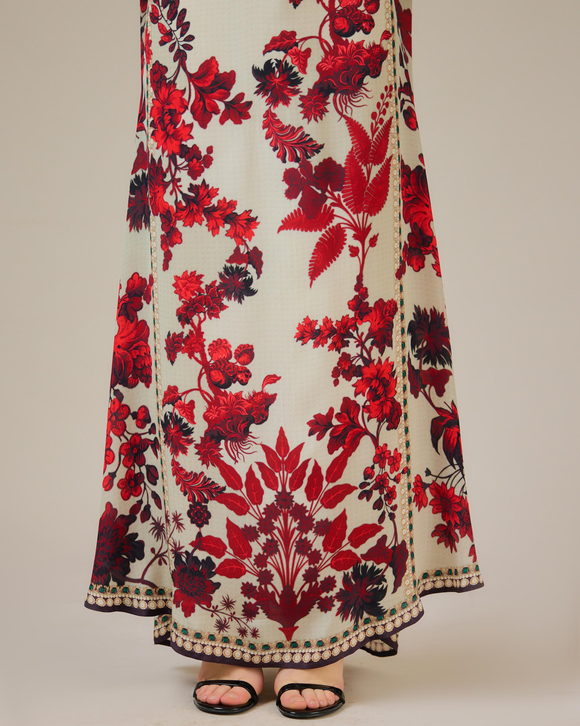 Nizam : Ghazala - Ivory/Red