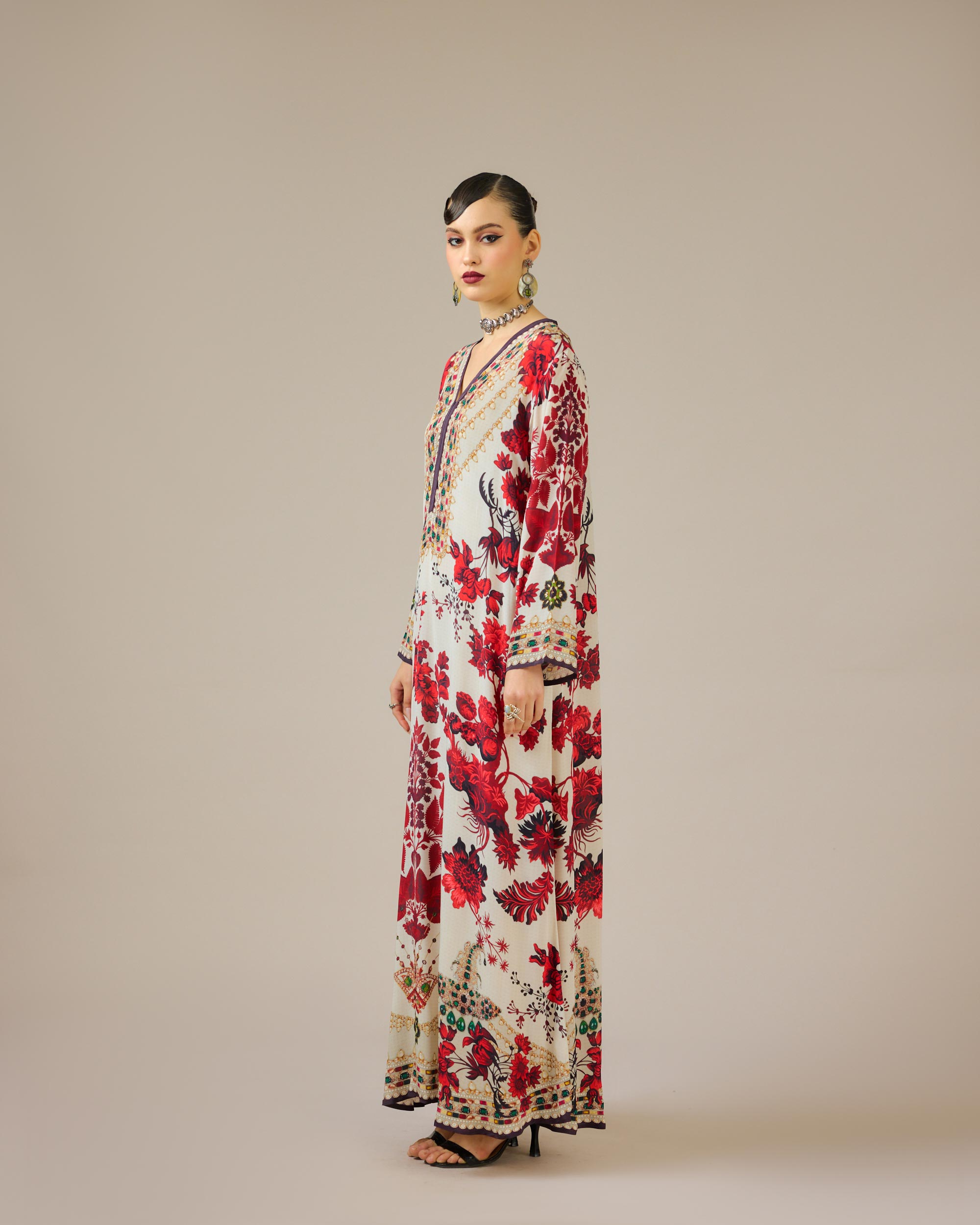 Nizam : Chantel - Ivory/Red