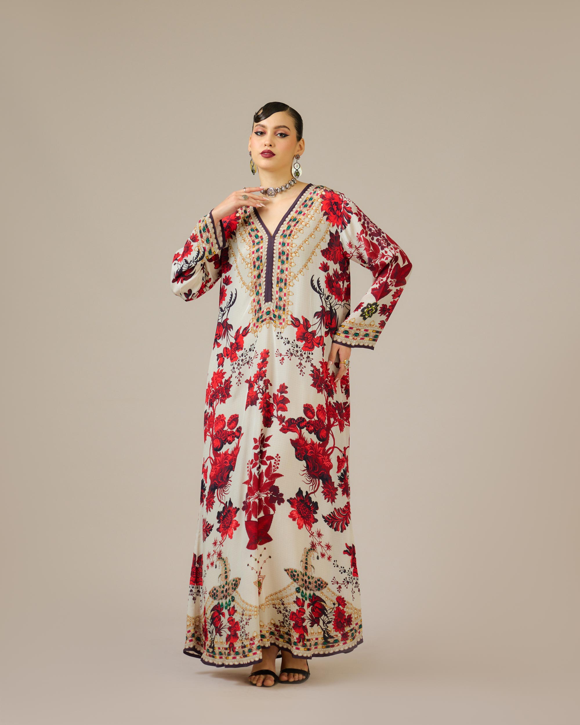 Nizam : Chantel - Ivory/Red