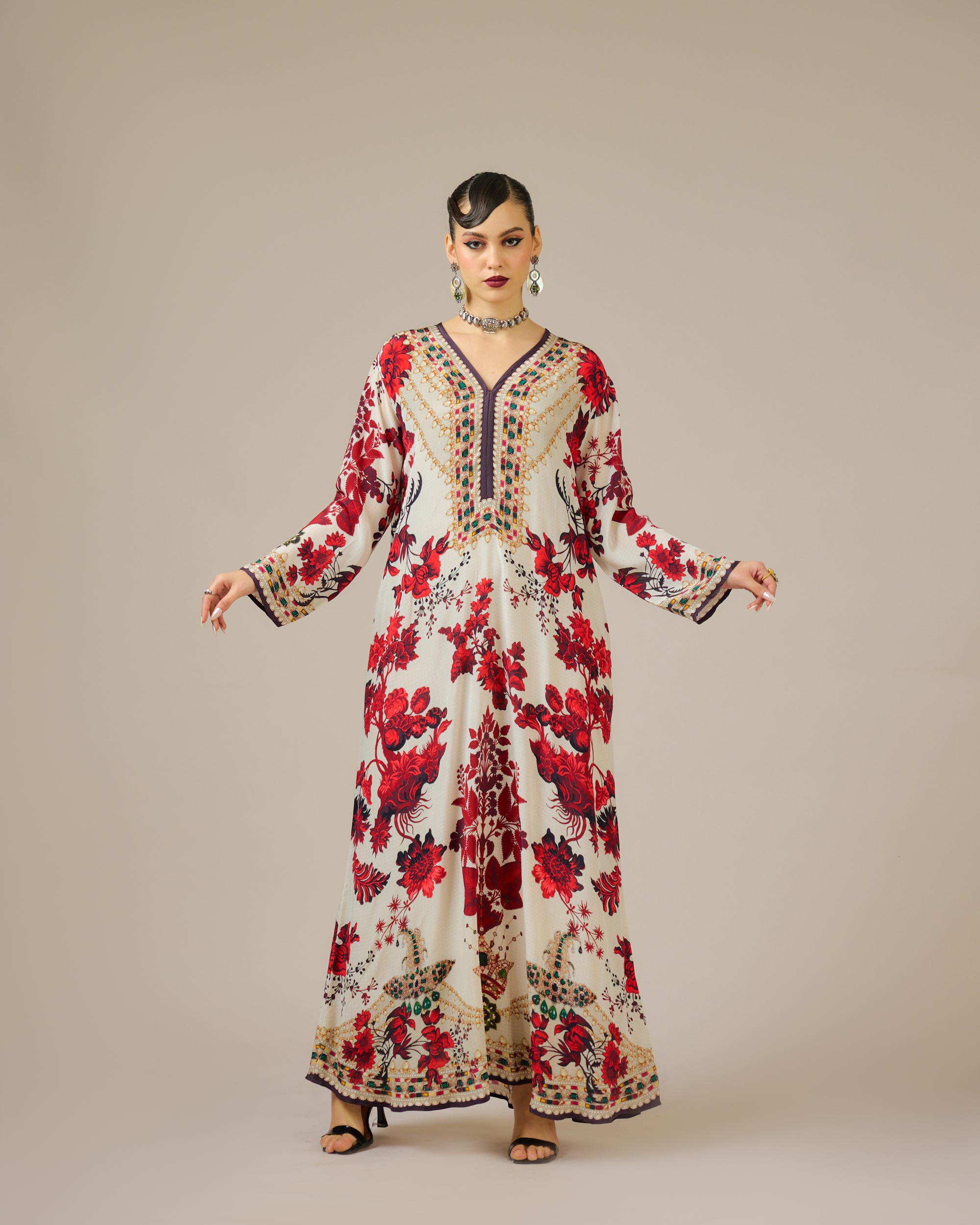 Nizam : Chantel - Ivory/Red