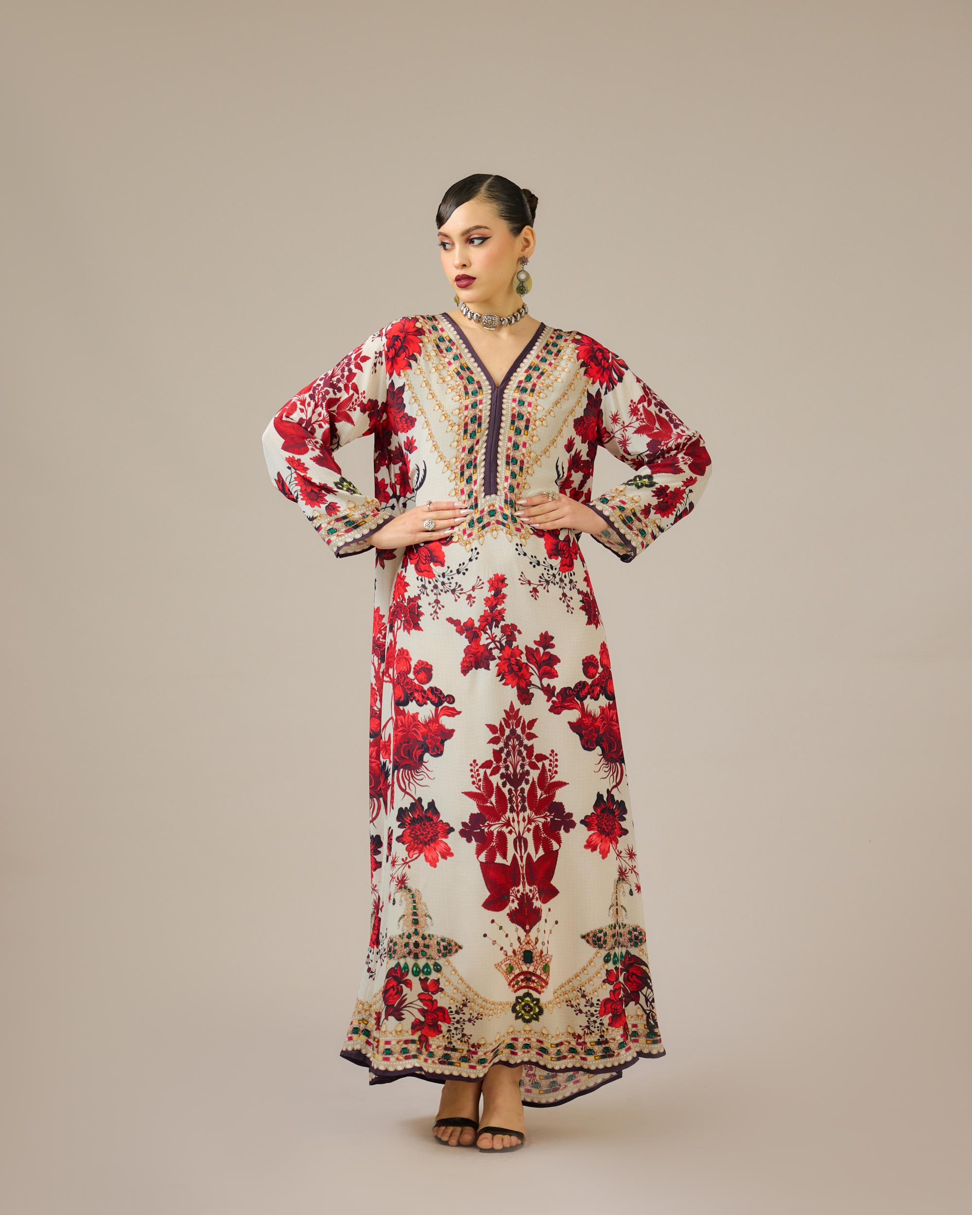 Nizam : Chantel - Ivory/Red