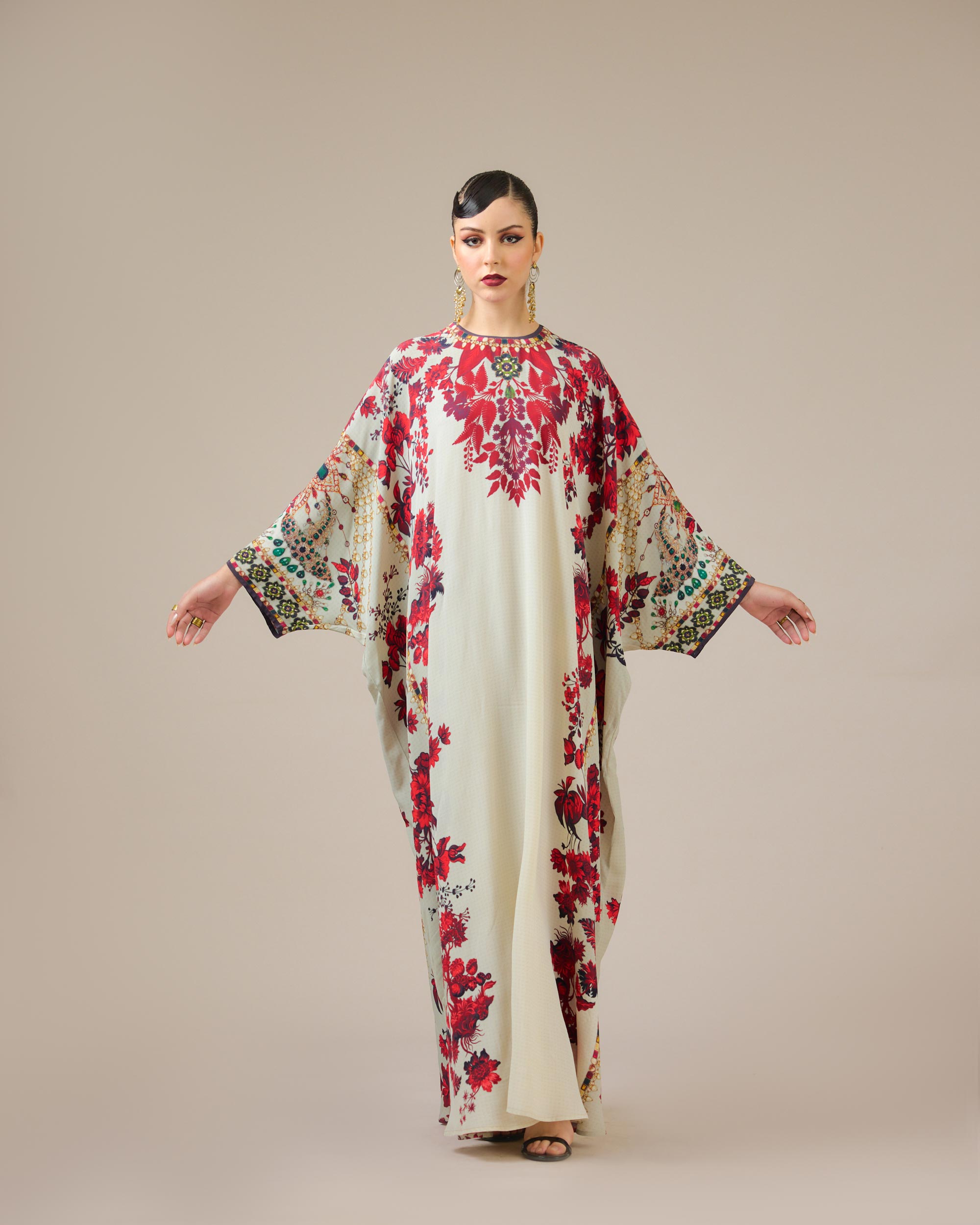 Nizam : Insha - Ivory/Red