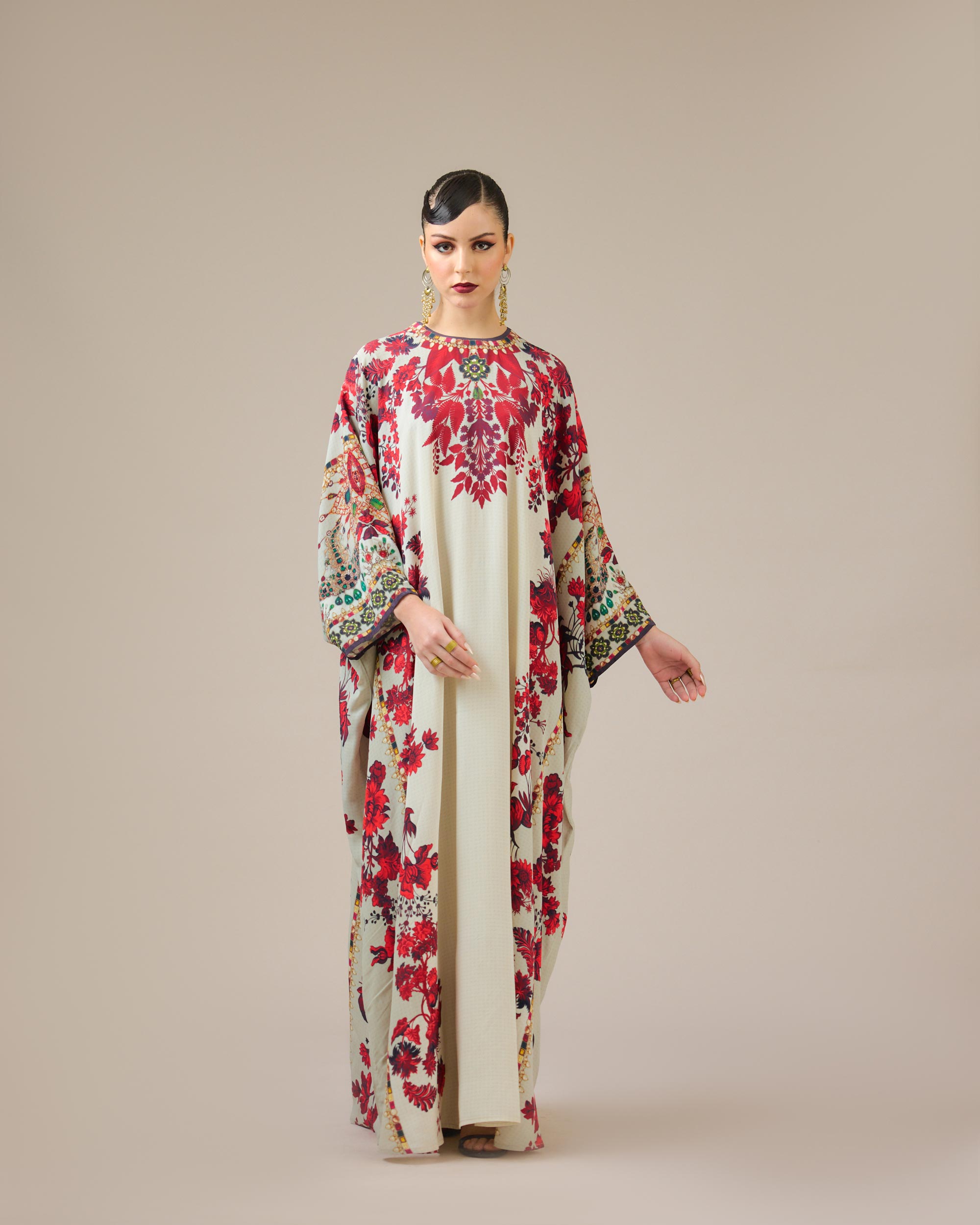 Nizam : Insha - Ivory/Red