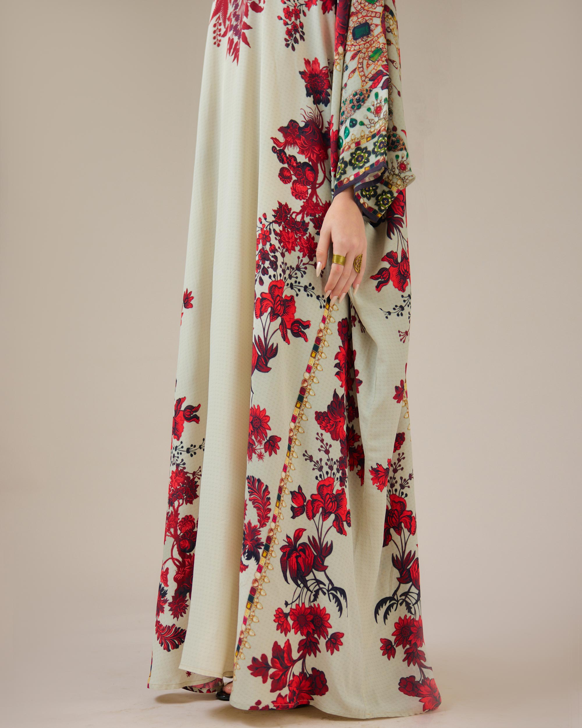 Nizam : Insha - Ivory/Red