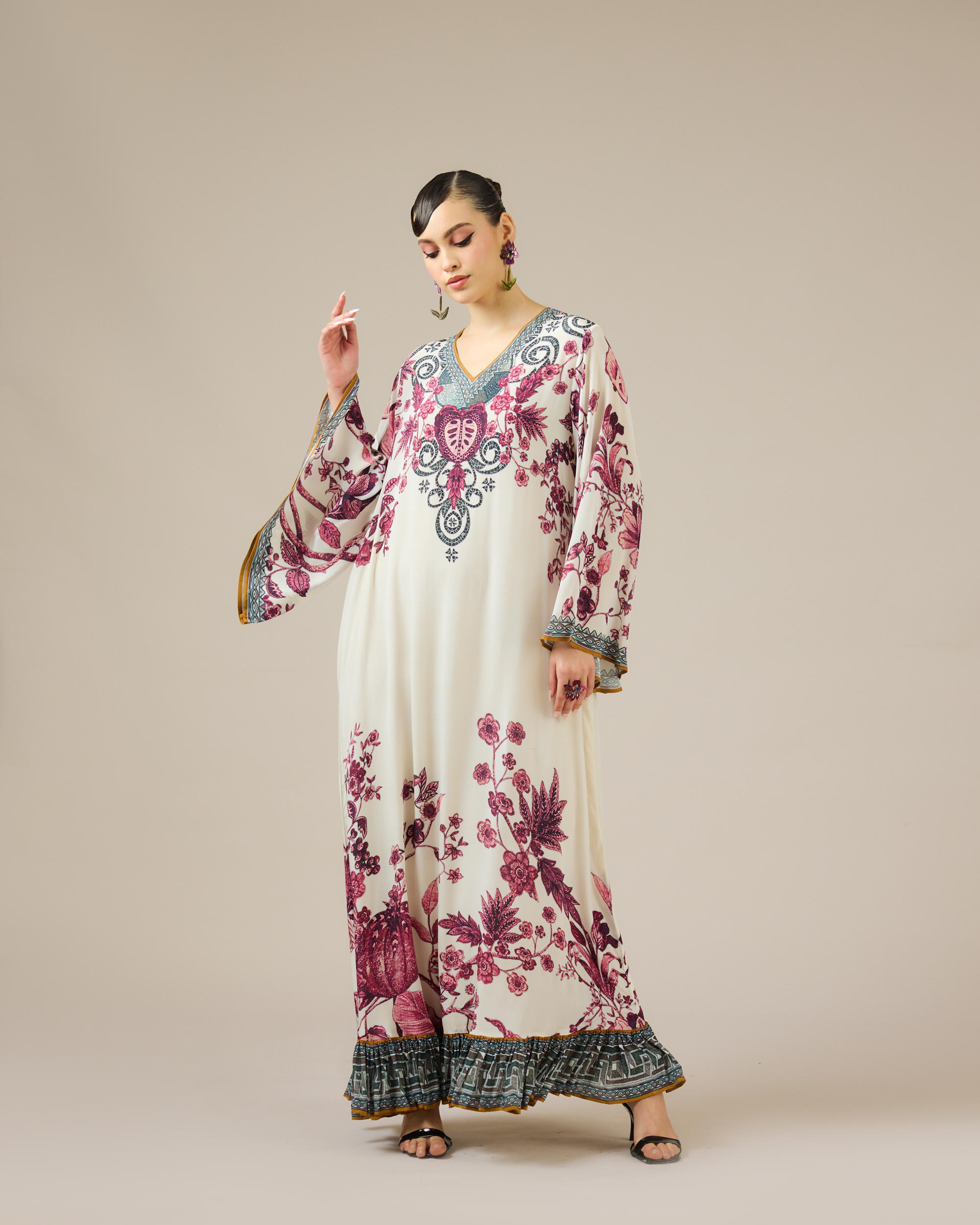Florence : Barkha - Ivory/Raspberry