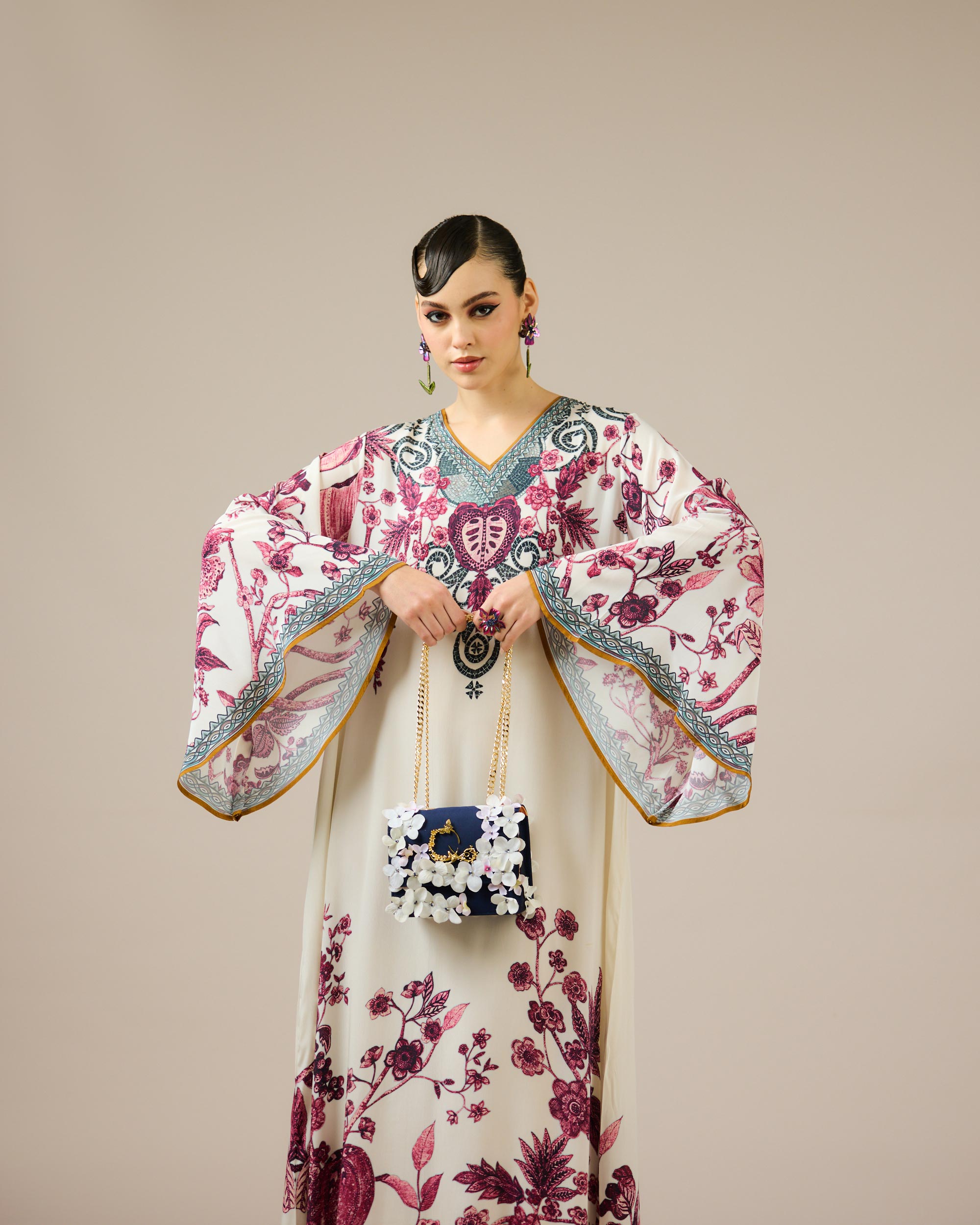 Florence : Barkha - Ivory/Raspberry