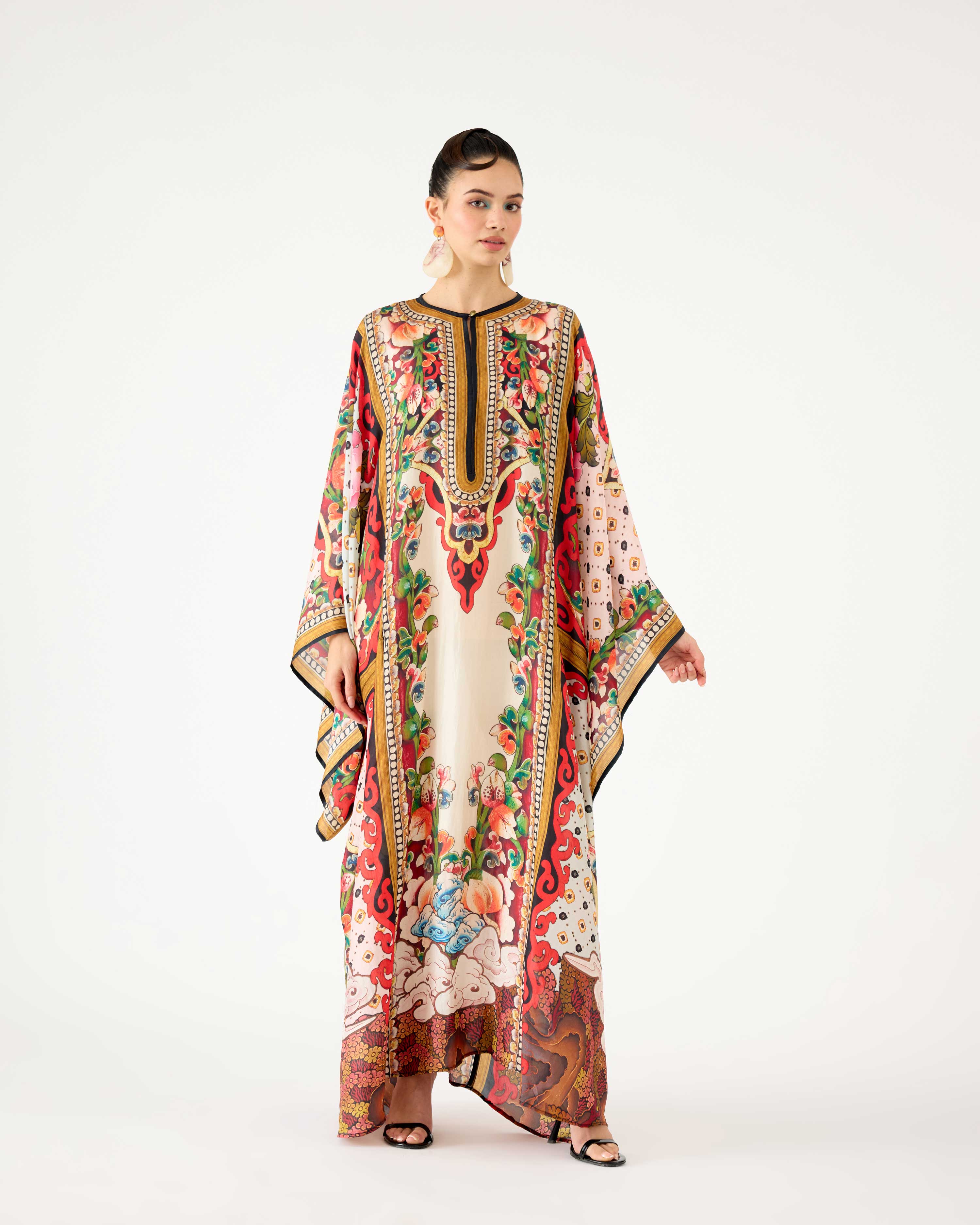 Ladakh : Beatrice - Beige/Red
