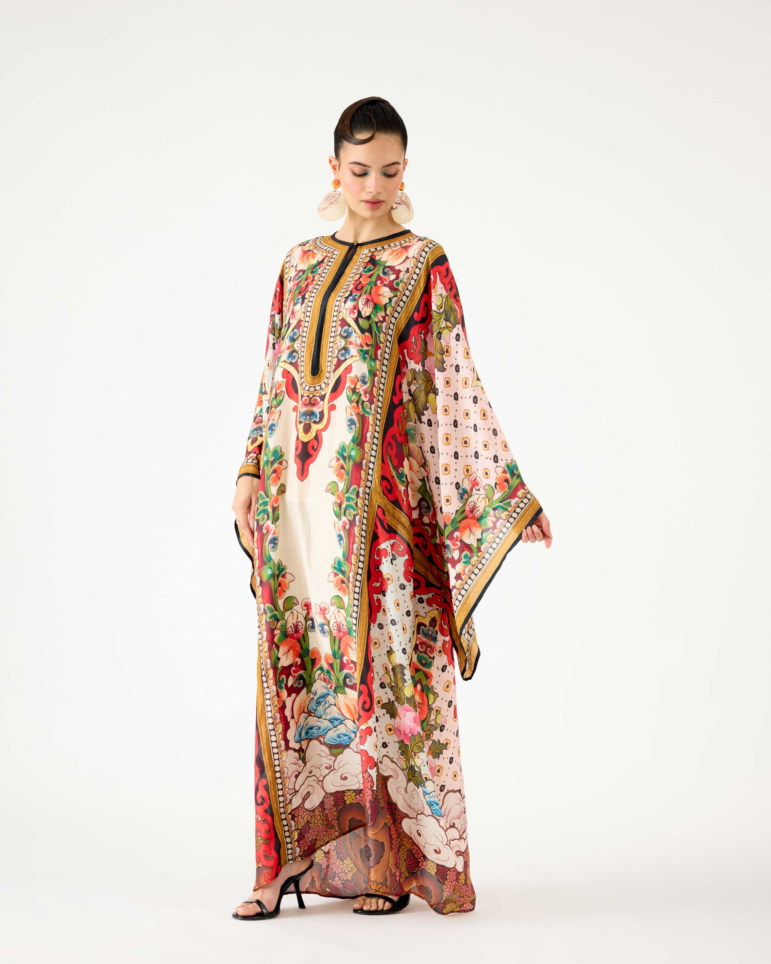 Ladakh : Beatrice - Beige/Red