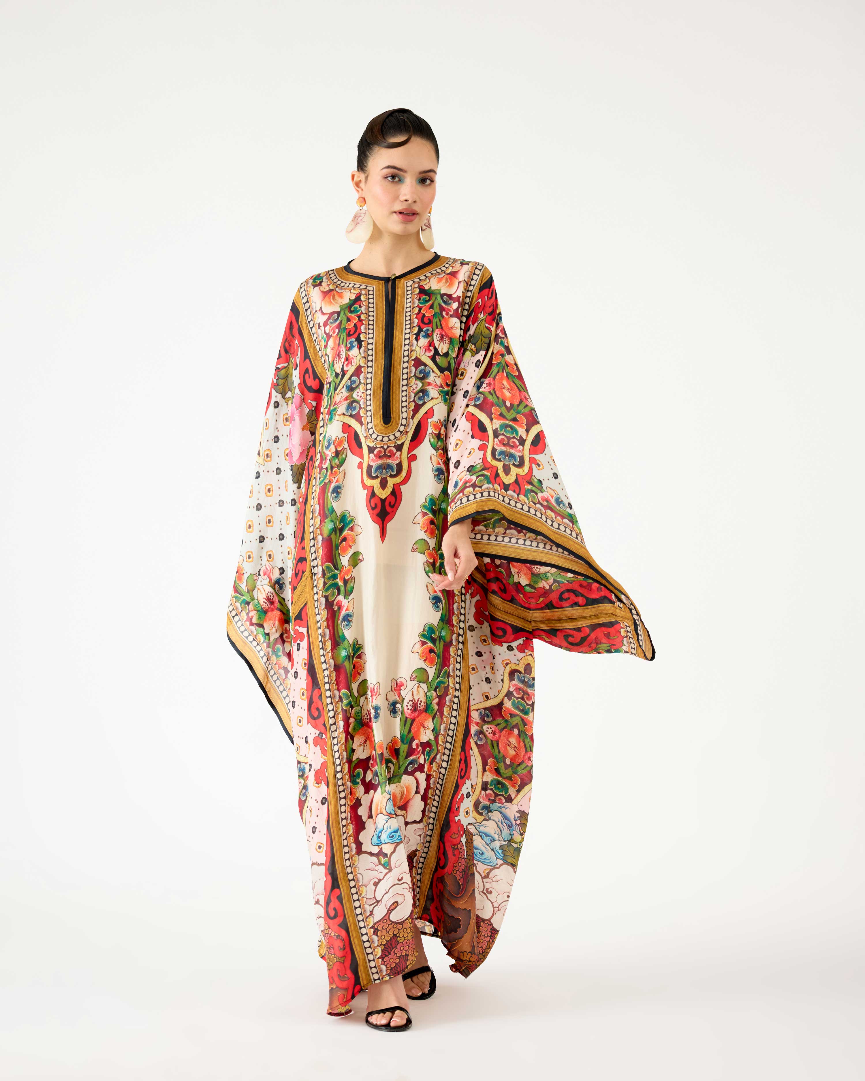 Ladakh : Beatrice - Beige/Red