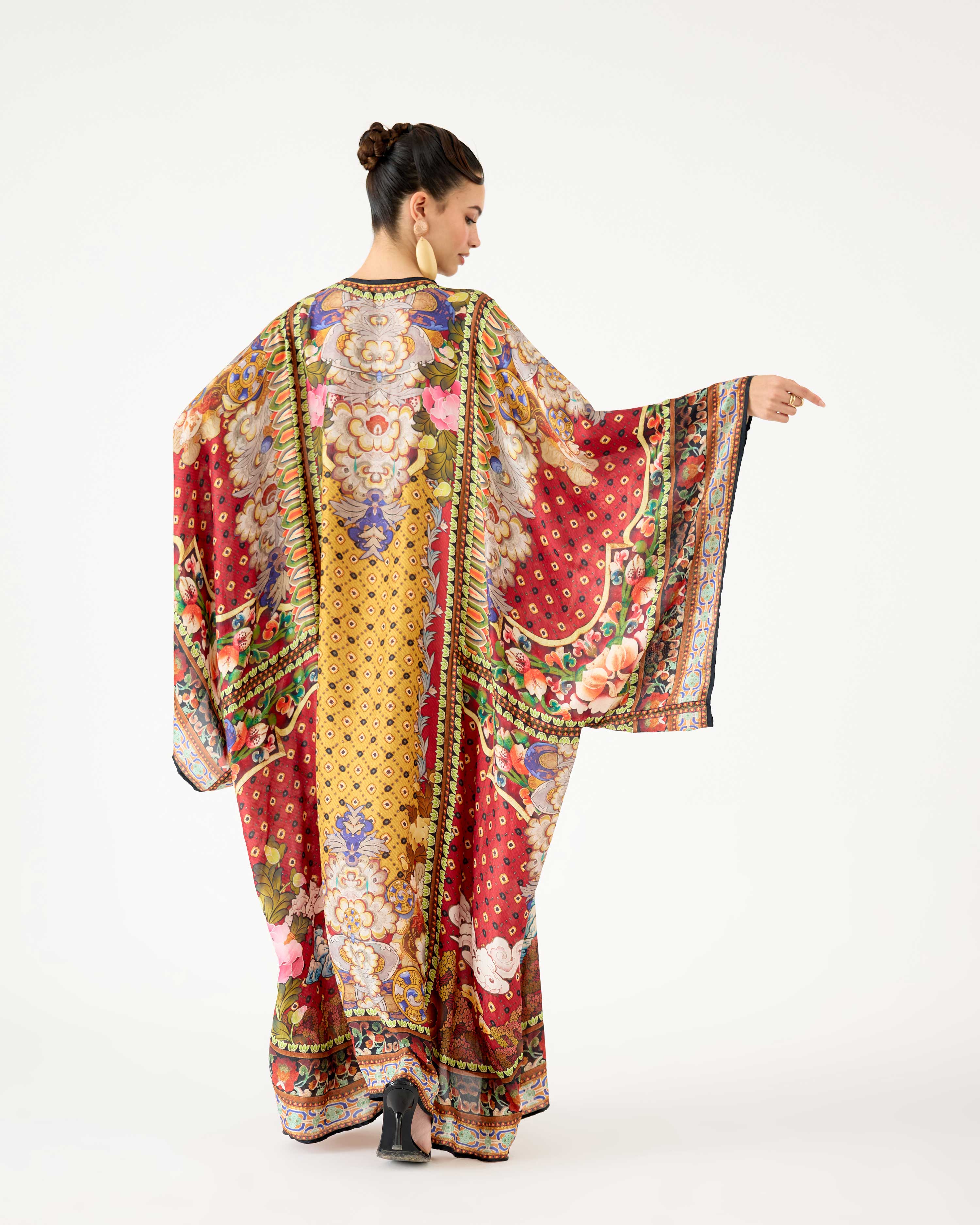 Ladakh : Beatrice - Mustard/Burgundy