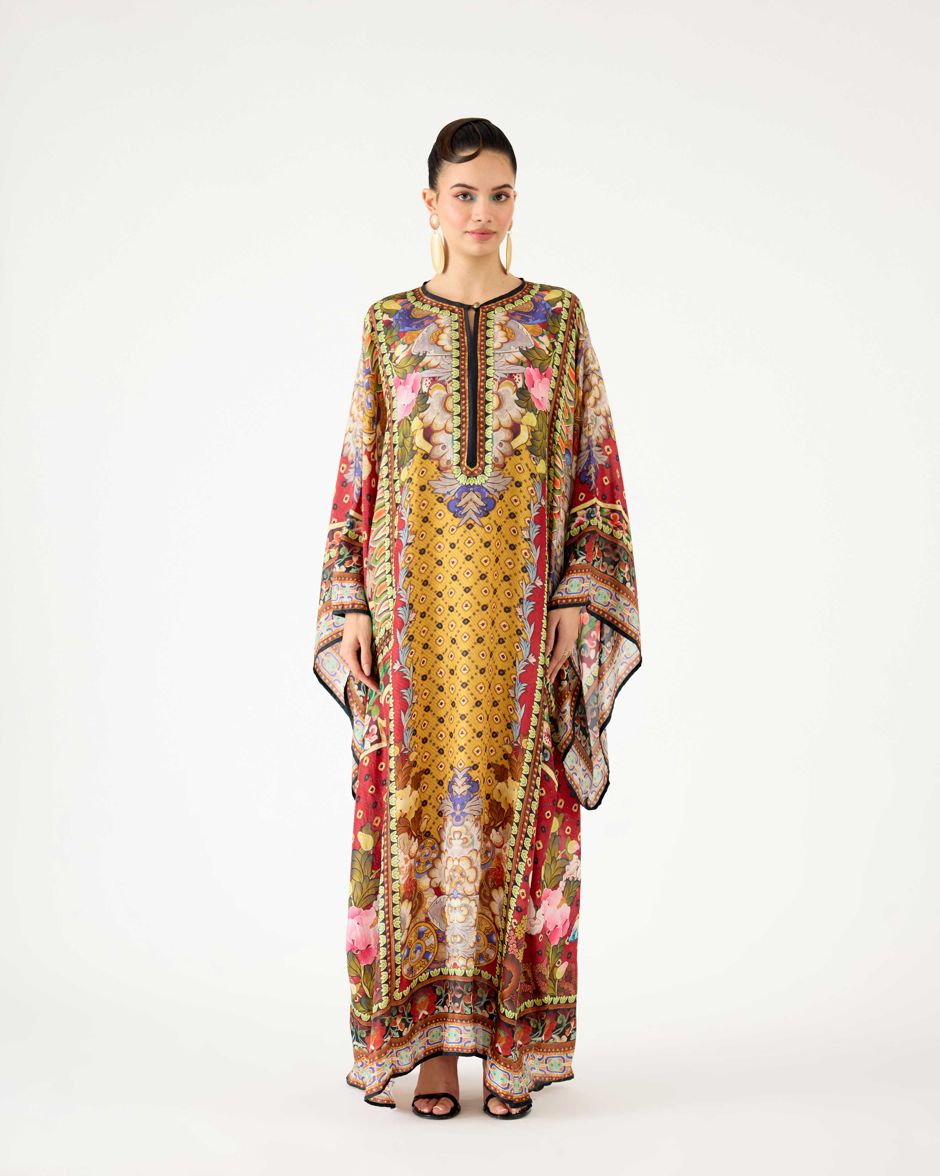 Ladakh : Beatrice - Mustard/Burgundy