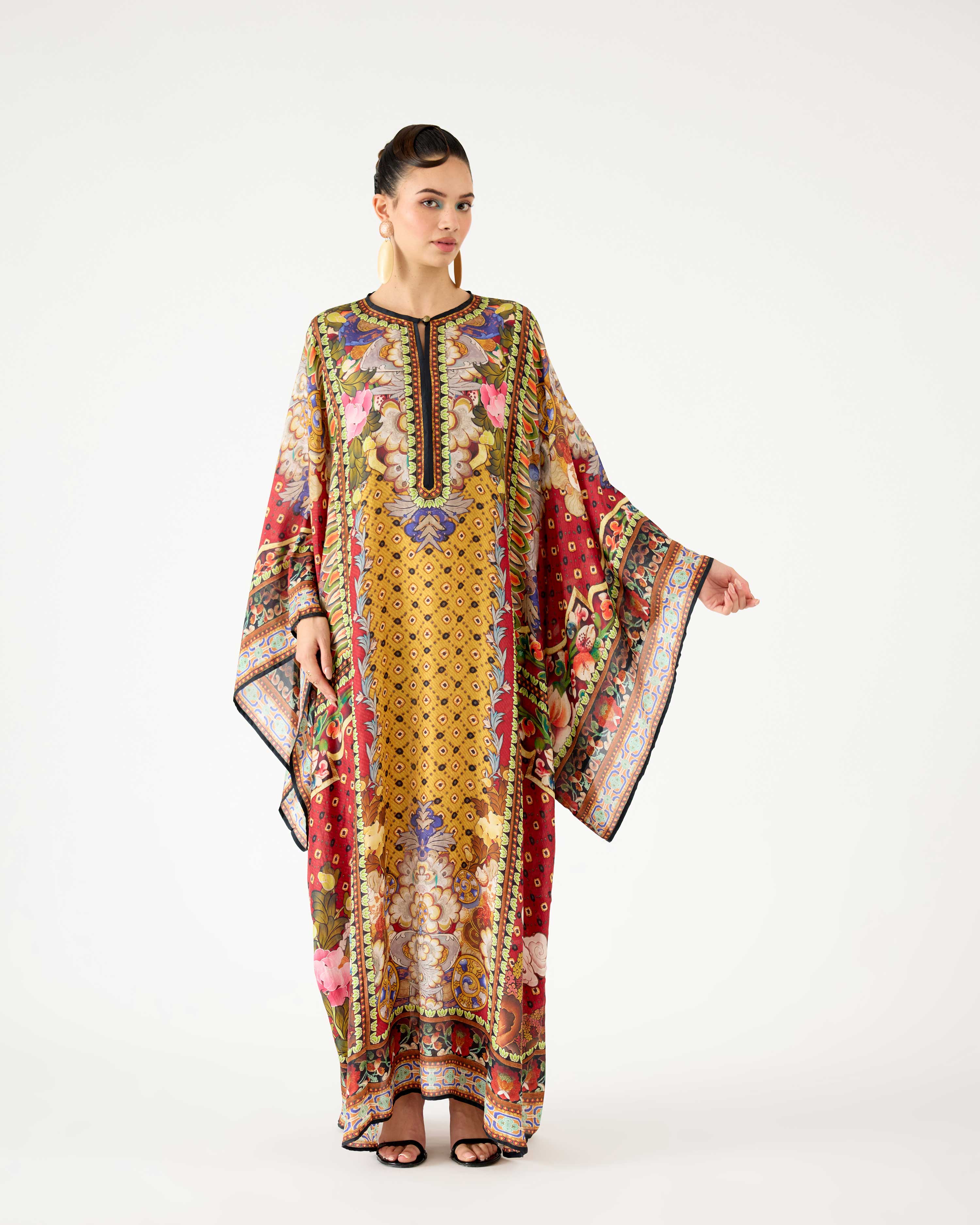 Ladakh : Beatrice - Mustard/Burgundy