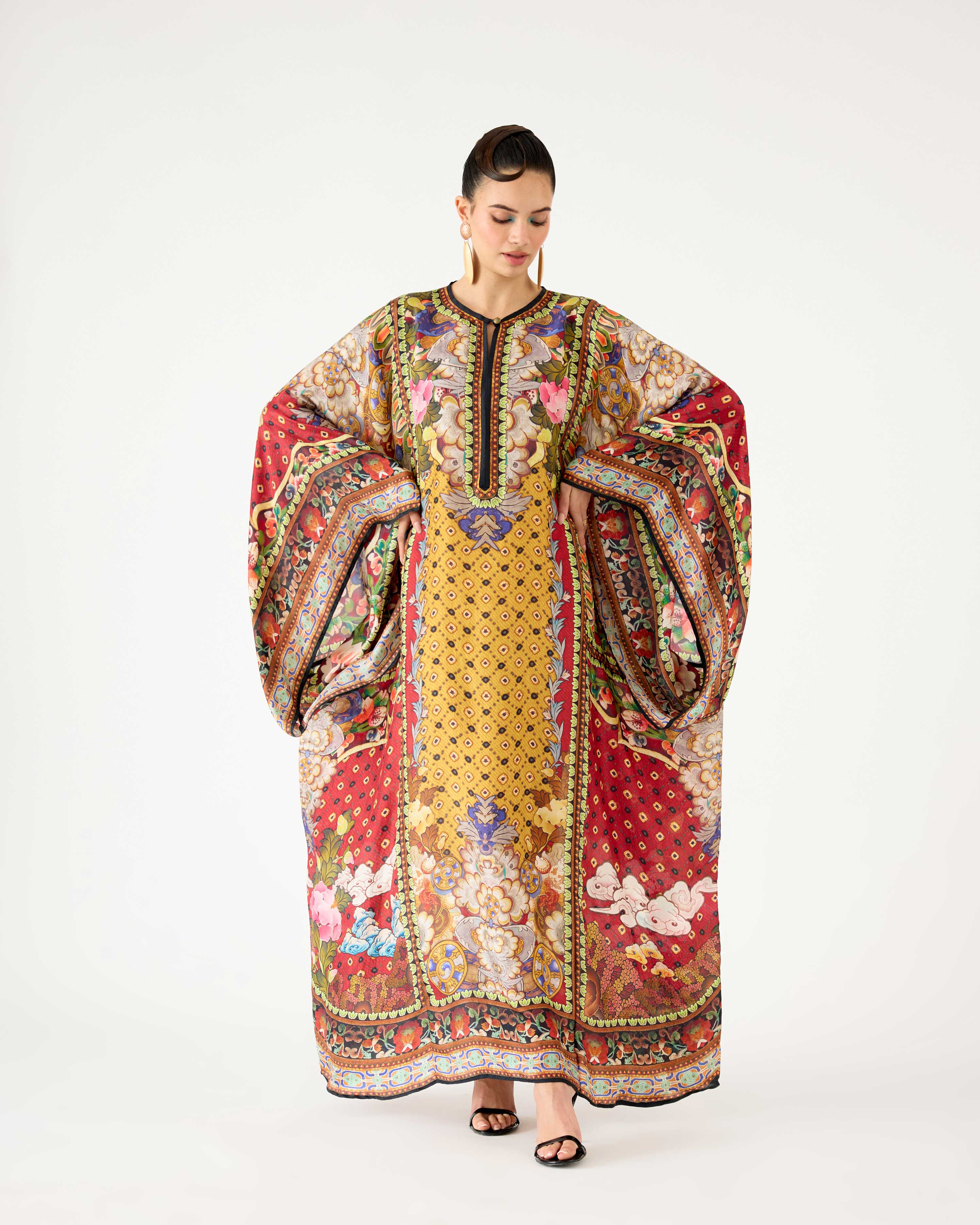 Ladakh : Beatrice - Mustard/Burgundy